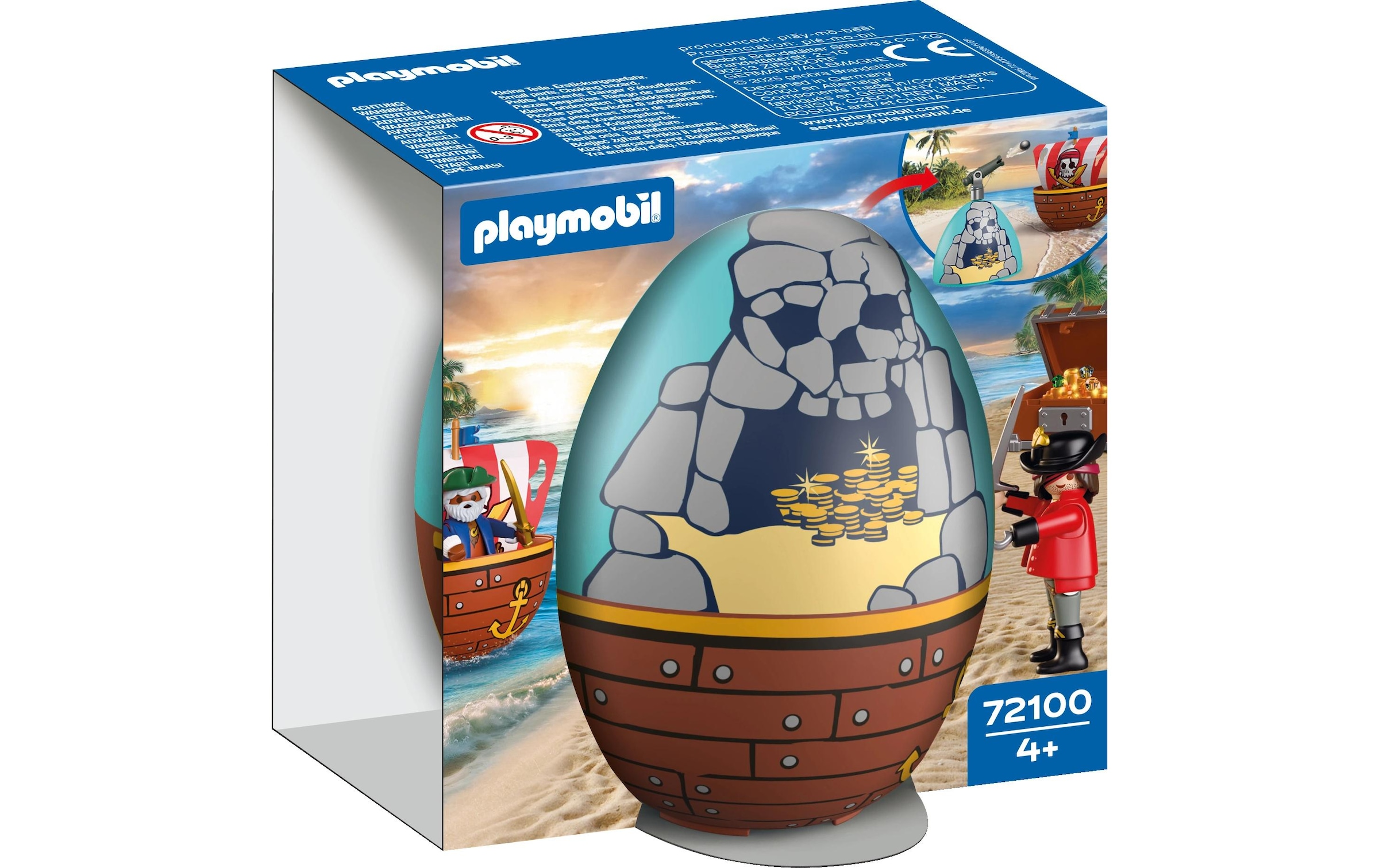Playmobil® Konstruktions-Spielset »Spiel-Ei: Piraten (72100), Pirates«
