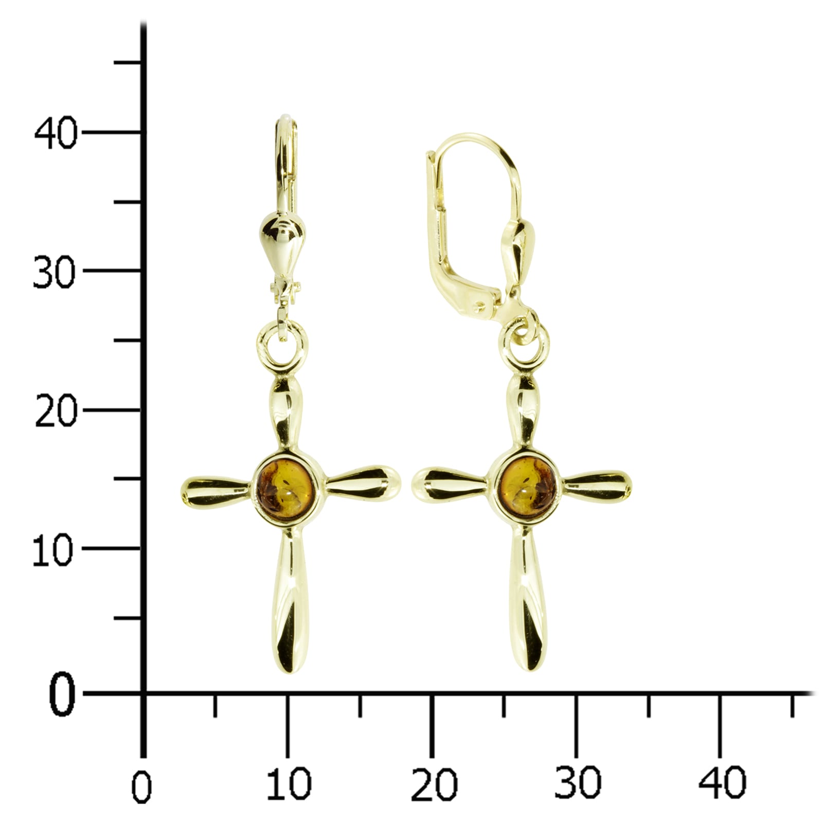 OSTSEE-SCHMUCK Paar Ohrhänger »Ostsee-Schmuck Ohrhänger Kreuz 24 x 16 Ohrhänger Kreuz 24 x 16«