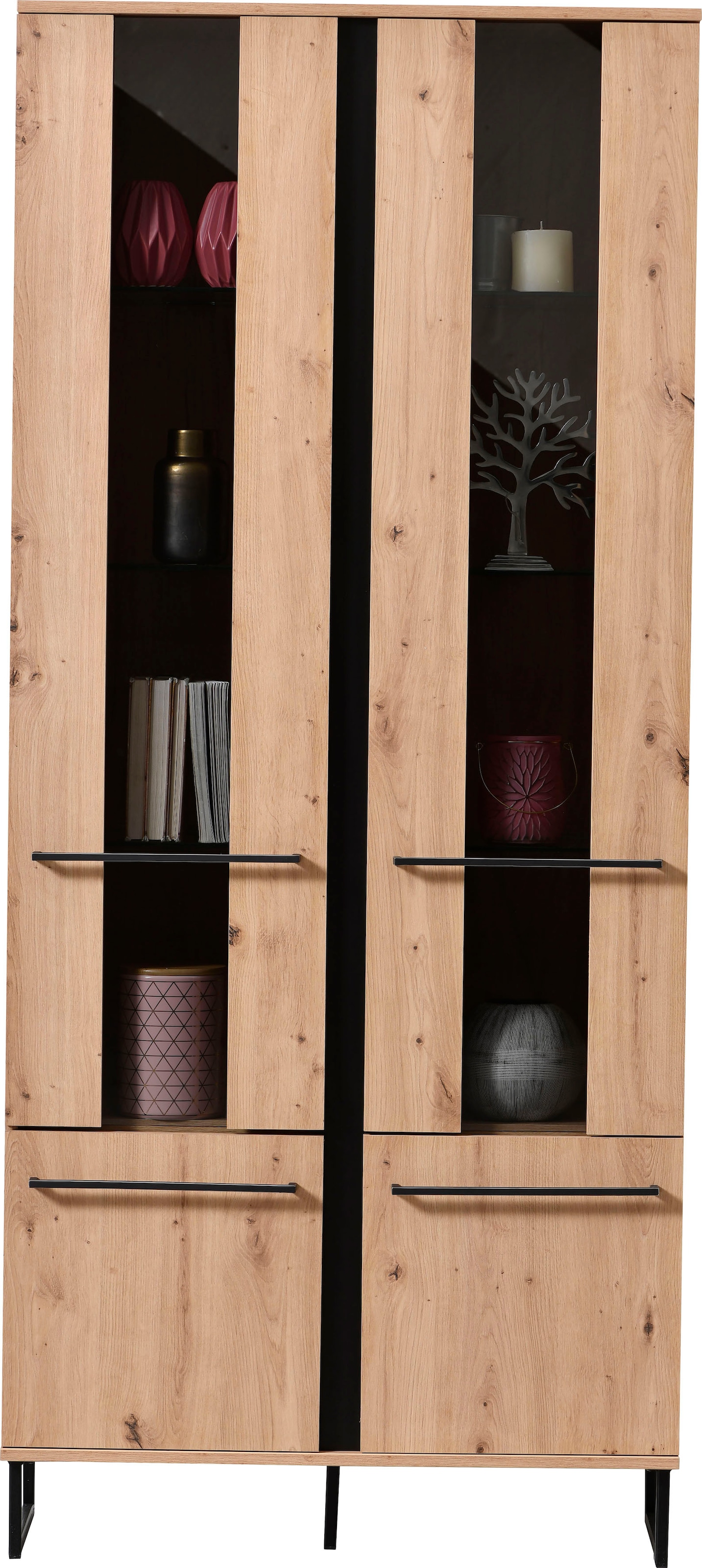 INOSIGN Buffet haut »Sardinia« Vitrine, Breite 84cm