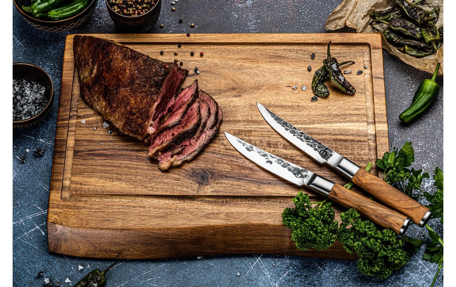   Couverts à steak »Forged 4tlg. Olive«