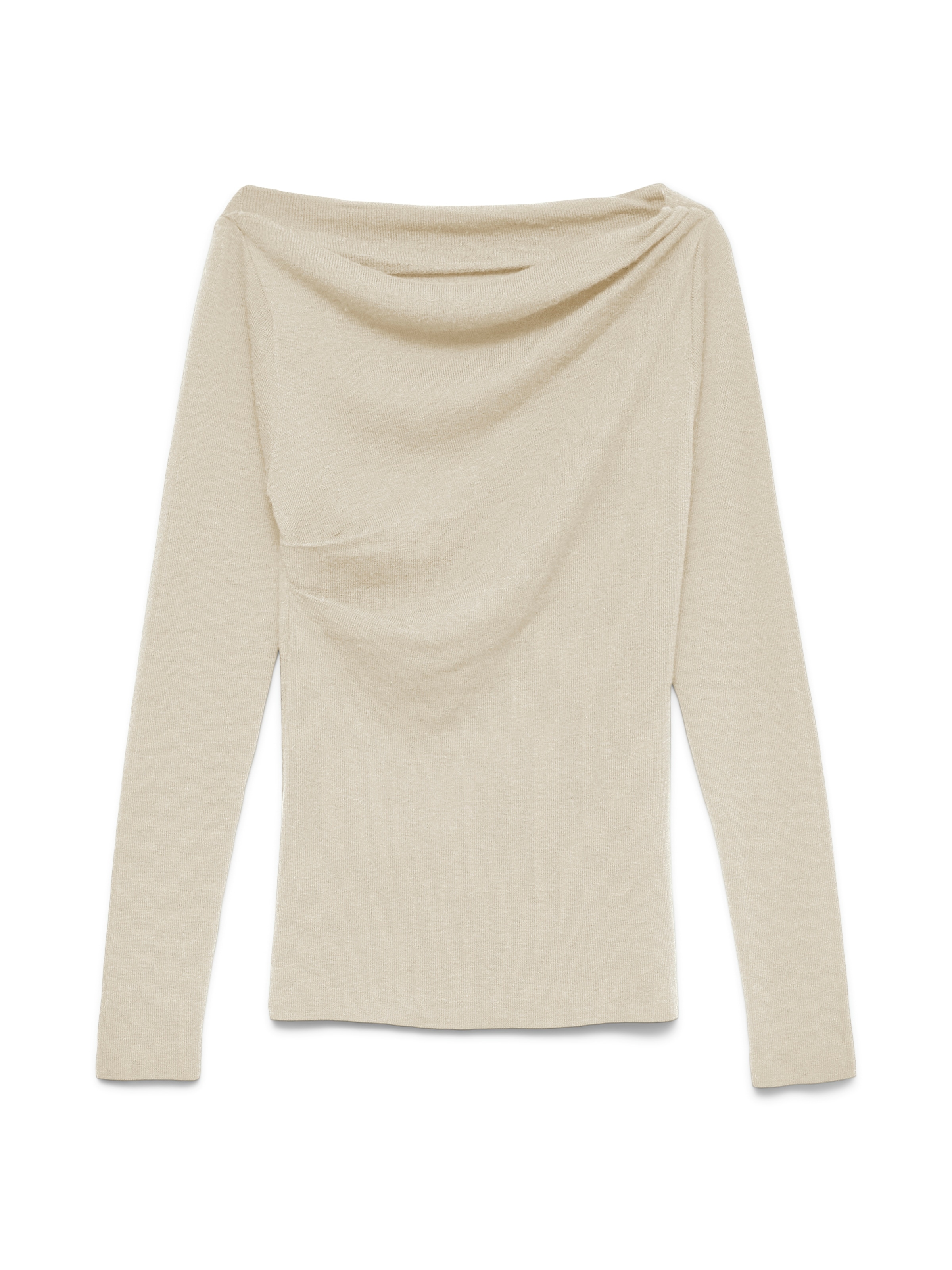 Vero Moda Pull en tricot »VMSOFINE KNIT LS BOATNECK PULLOVER NOOS« Materialmix, regular fit