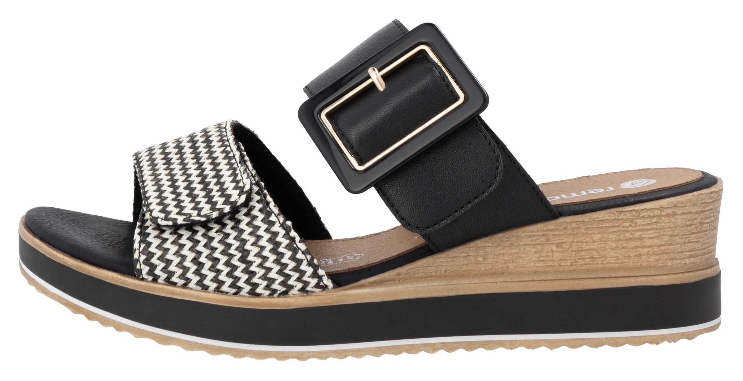 Remonte Pantoffel  , Keilabsatz, Sommerschuh, Bequemschuh mit Softfussbett