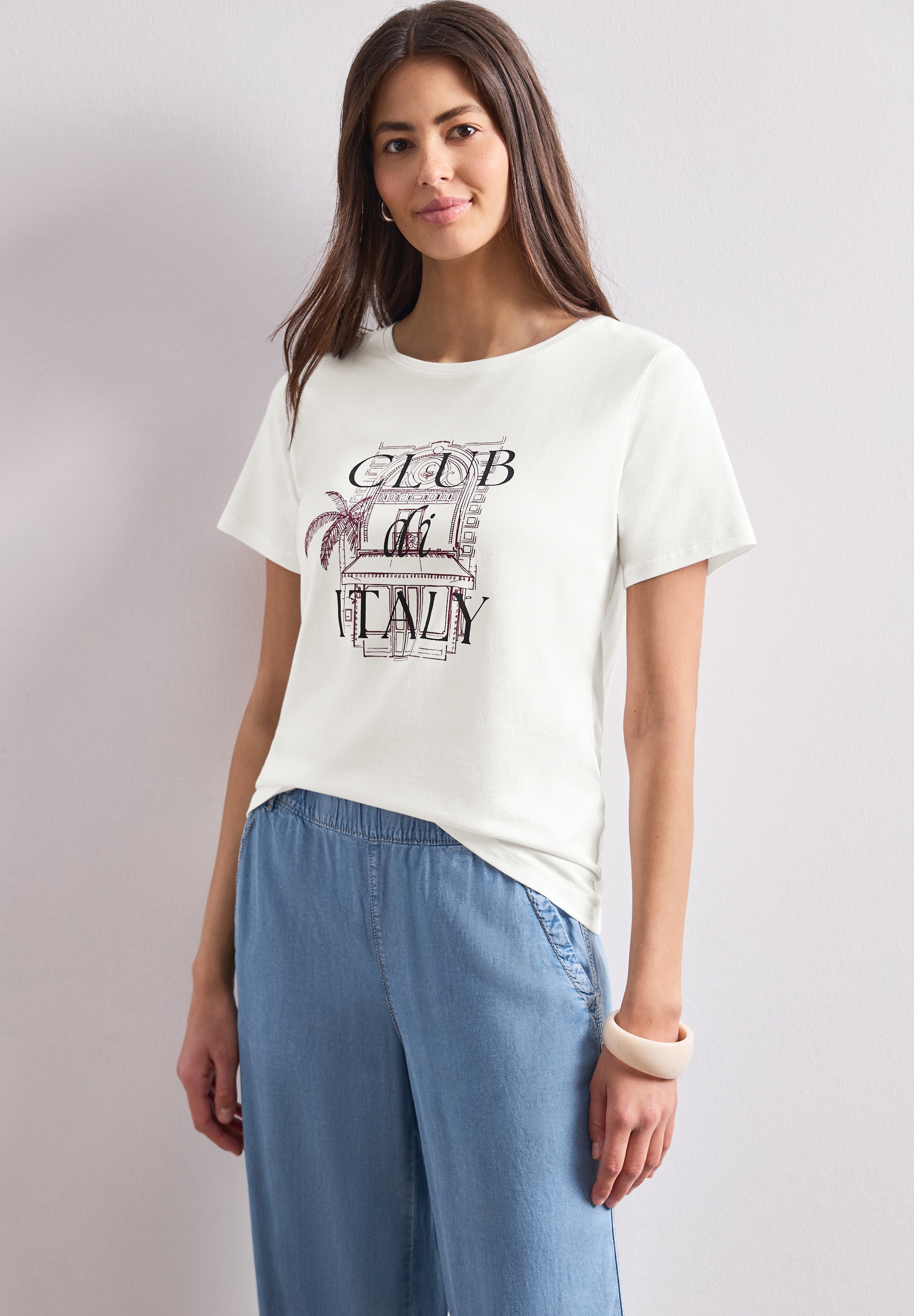 STREET ONE Kurzarmshirt Sommershirt mit Artwork