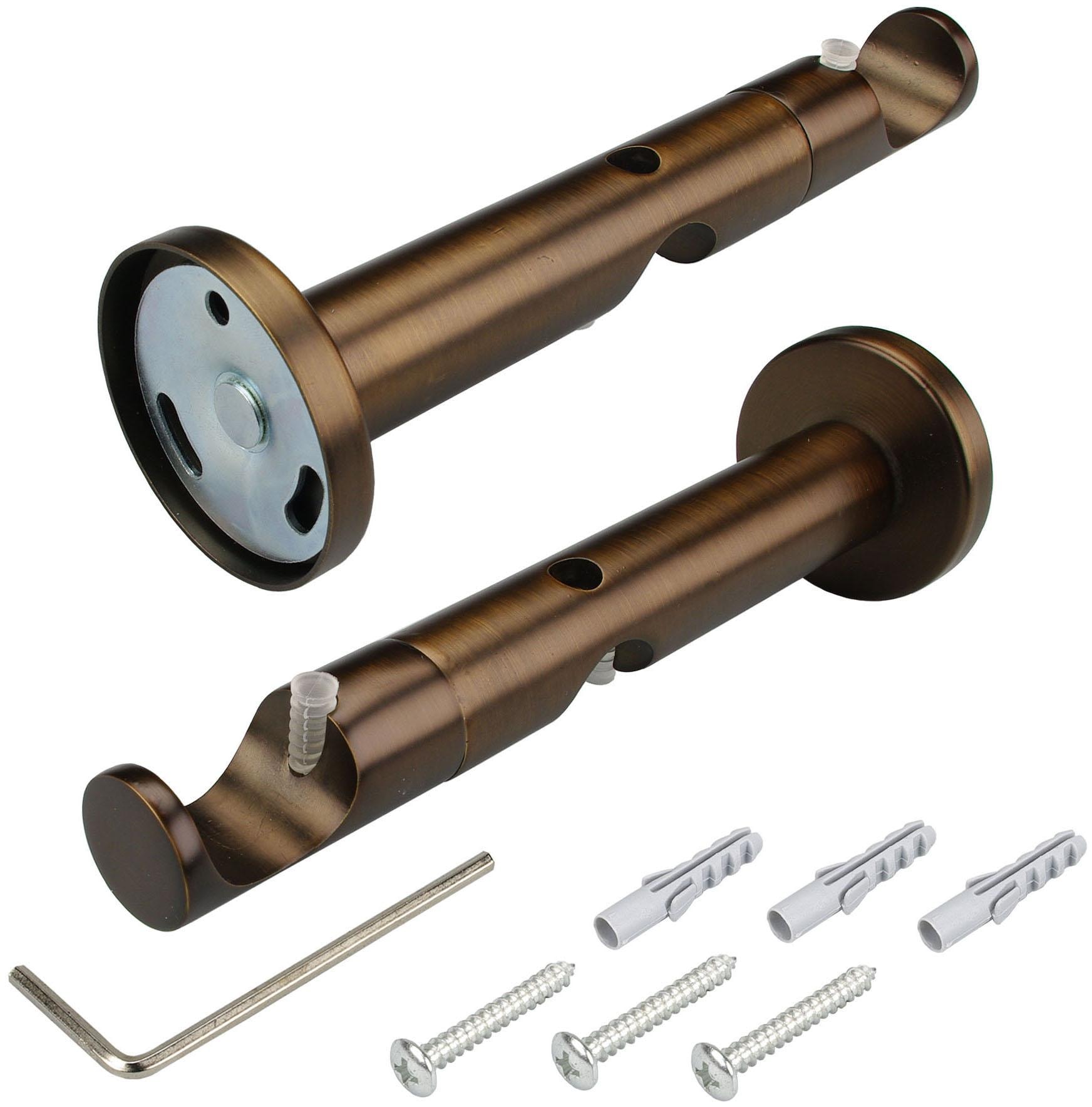 Liedeco Tringle à rideaux »CELQUADE01SG2L« Ø 25 mm 2 läufig-läufig Fixmass 2-läufig im Fixmass Ø 25/20 mm