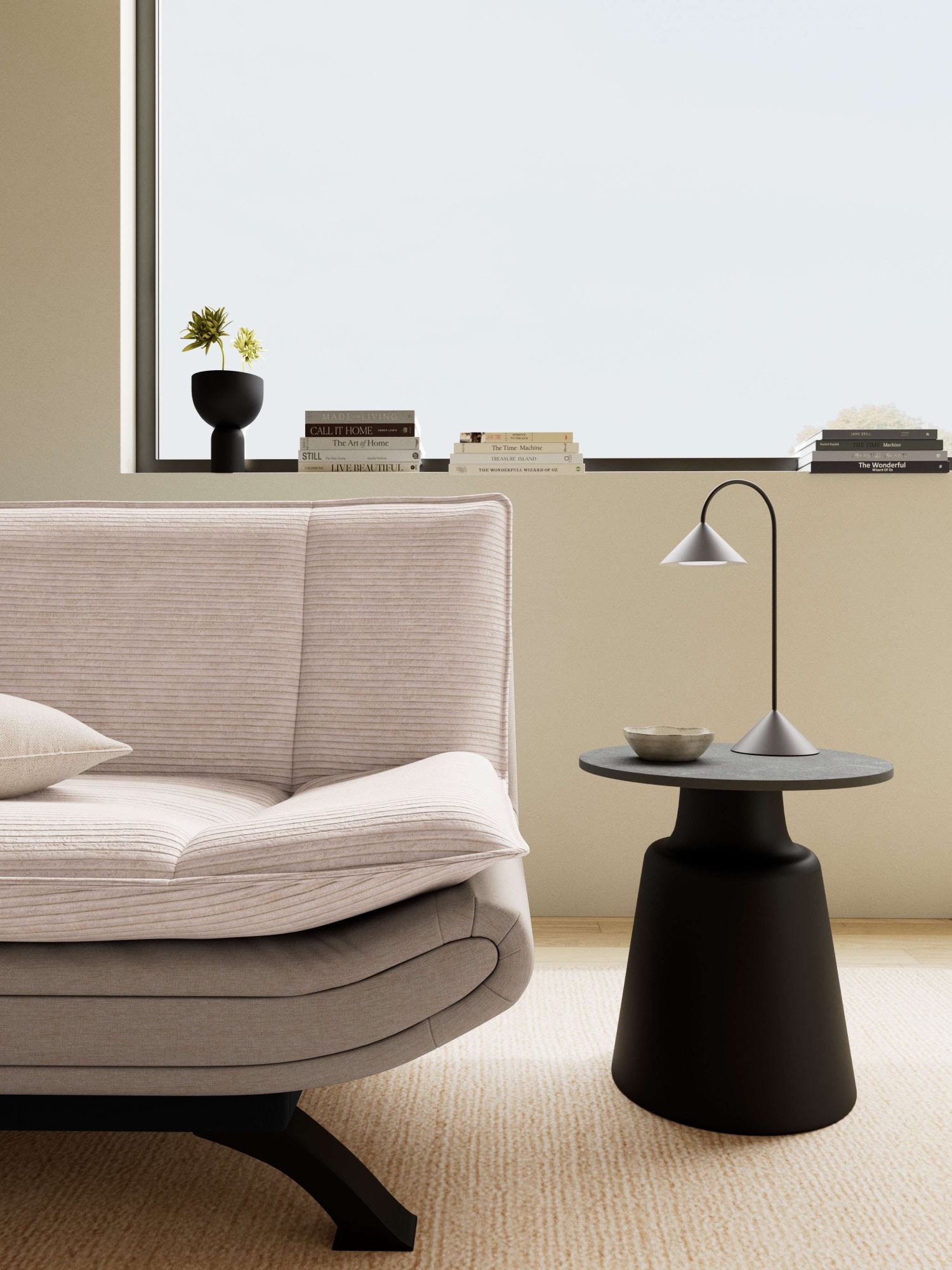 ACTONA GROUP Canapé-lit »Faith, ausziehbar zum Schalfen« canapé-lit, beige, 196x98x91cm