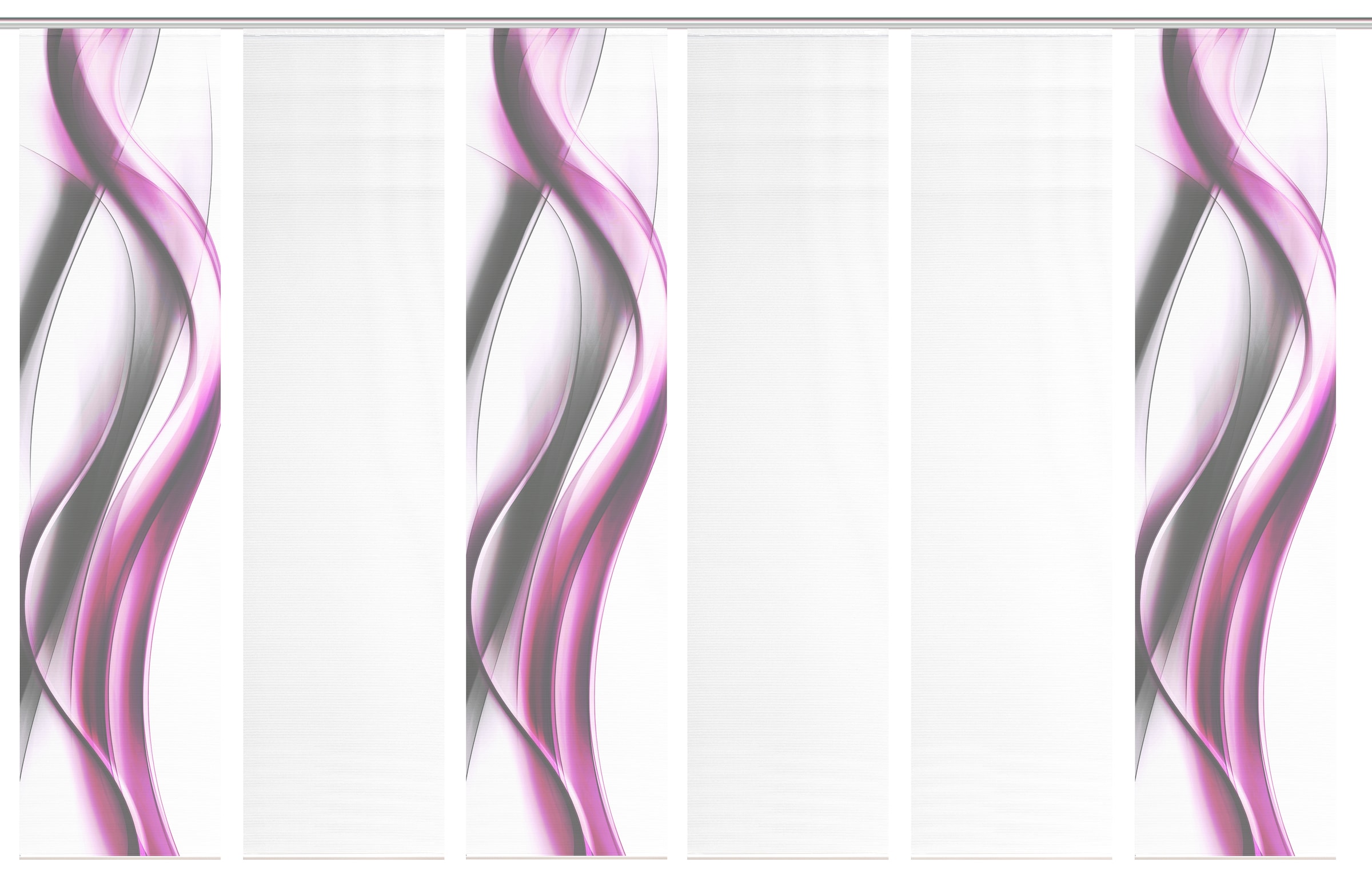 Vision S Rideau coulissant »CARA« Support de panneau 6 cuis tlg. rideau coulissant, aspect bambou, impression numérique, SET