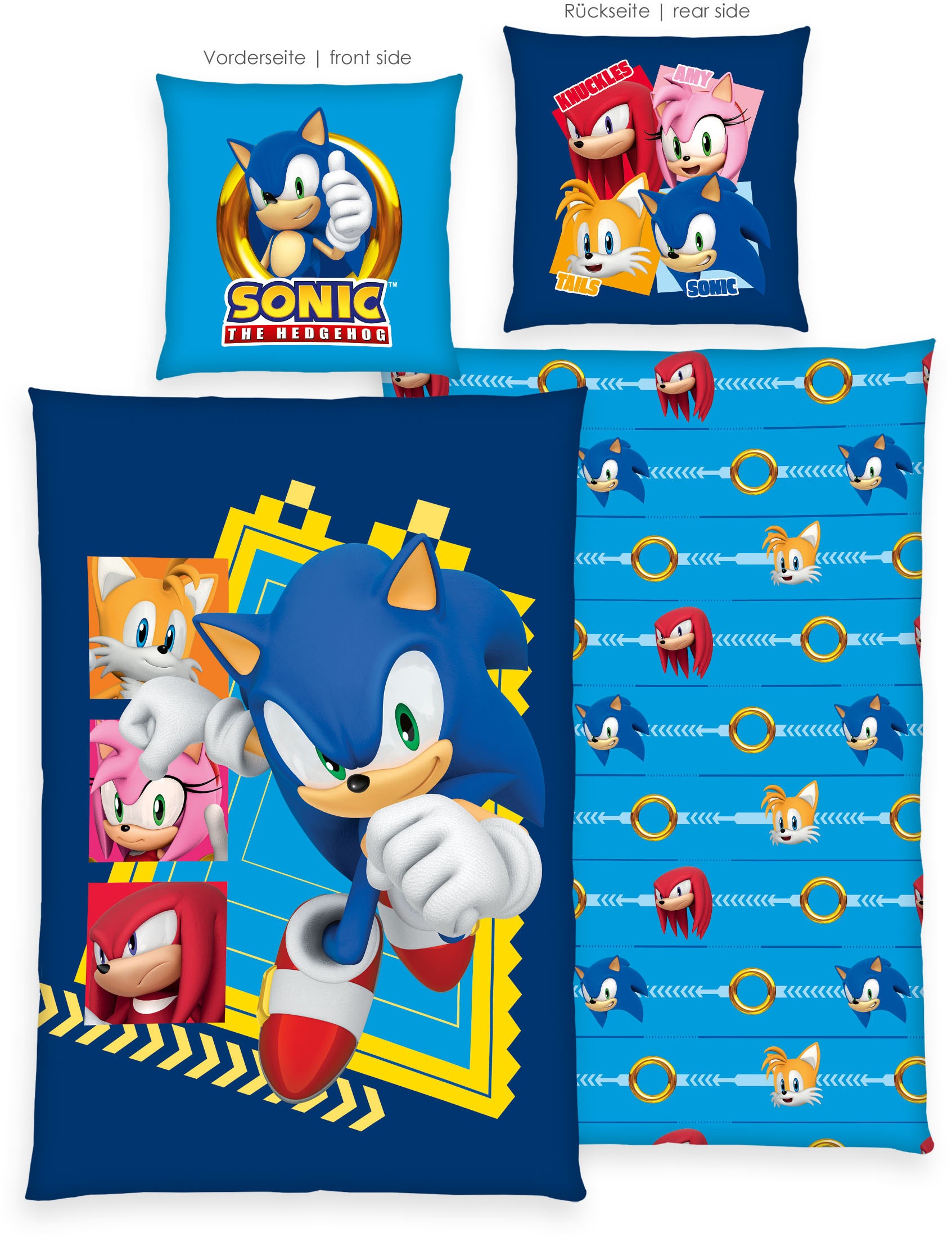 Sonic  SEGA Bettwäsche »Sonic« 2 Stk. Wendebettwäsche