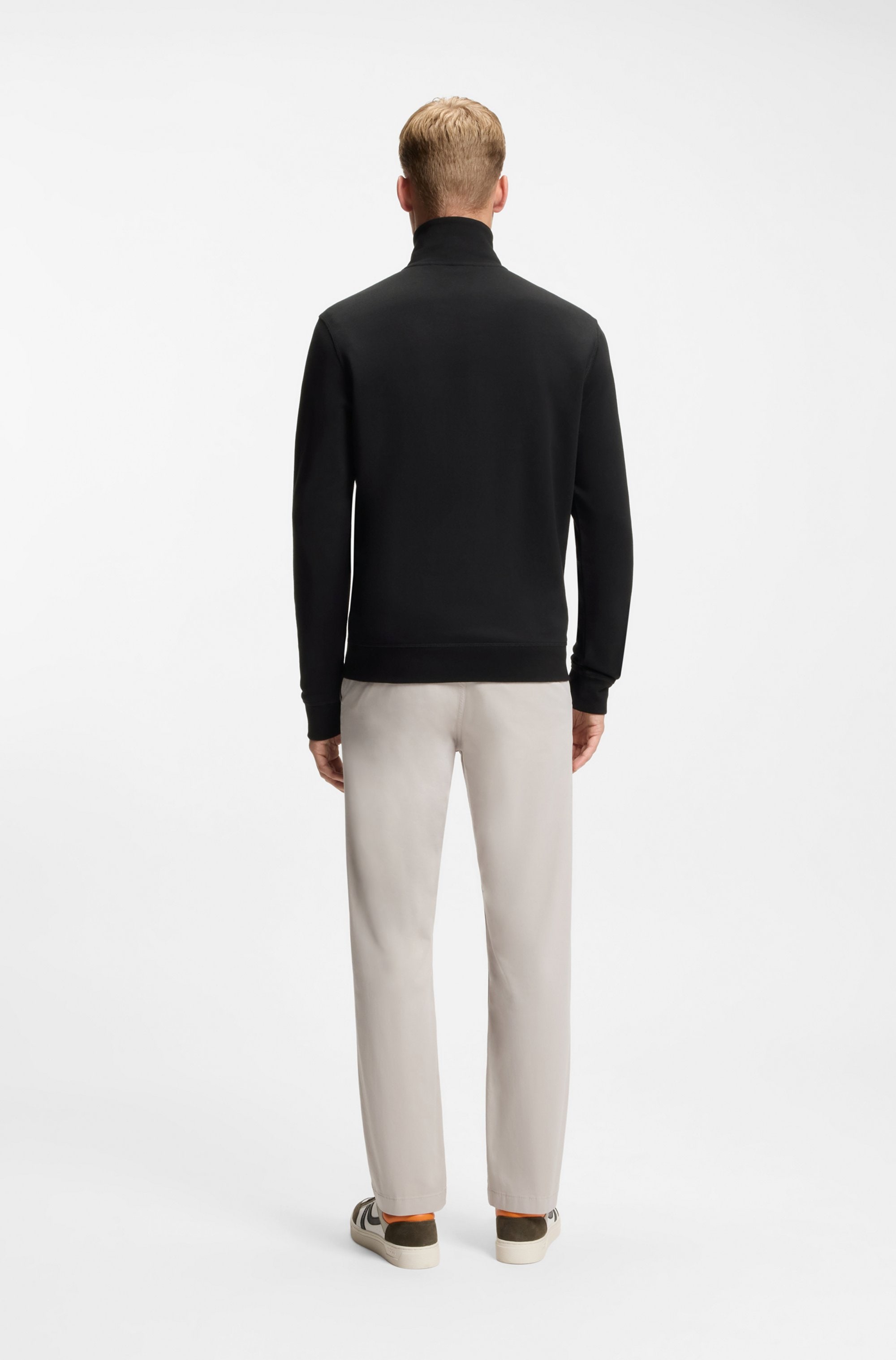 BOSS ORANGE Sweatshirt »Zetrust«, 1 Stk. Troyerkragen mit Reissverschluss, Regular Fit, BOSS-Label
