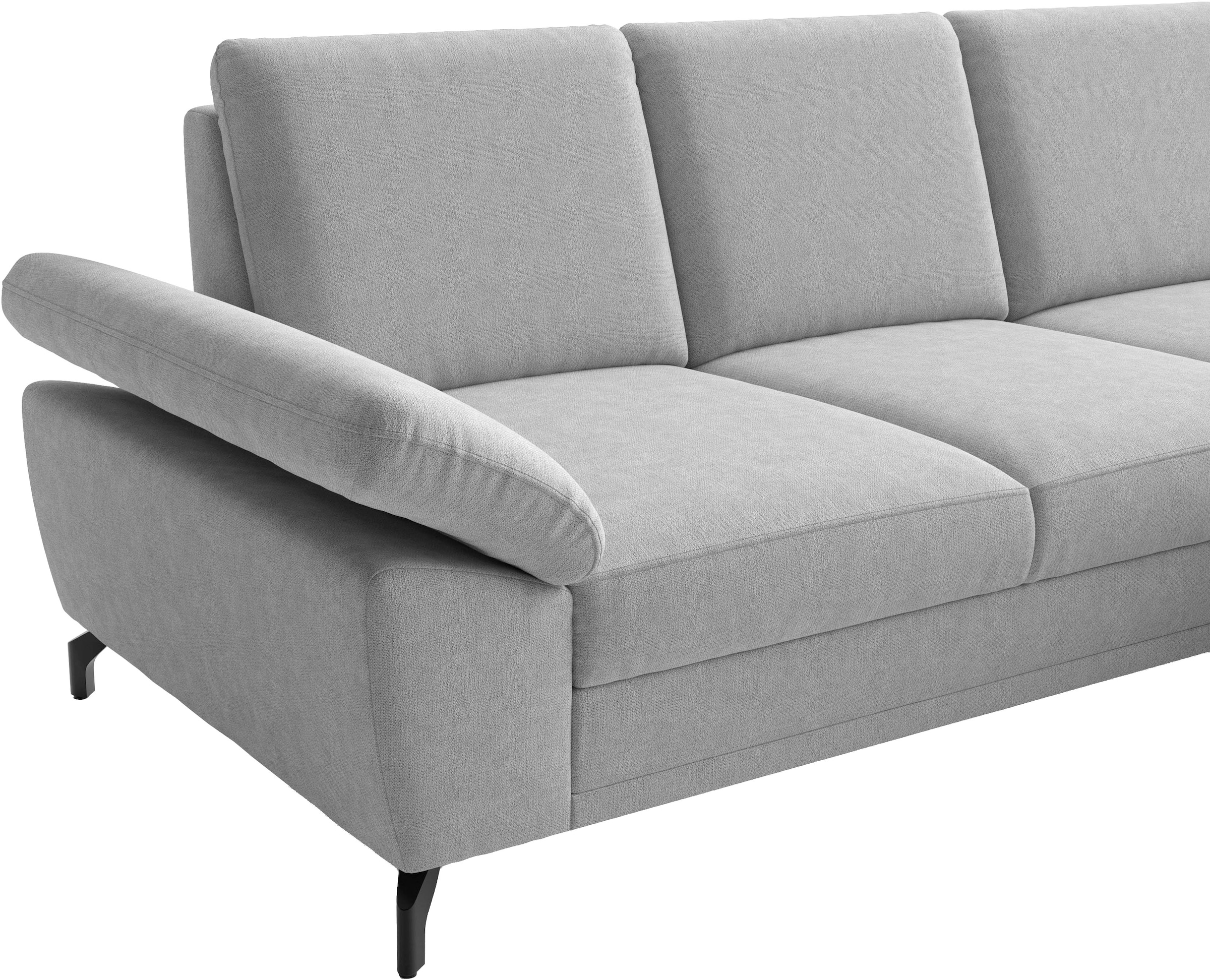 sit&more Ecksofa »Chelsea L-Form, B: 264 cm, mit Armteil-& Sitztiefenverstellung« optional Bettfunktion und Bettkasten