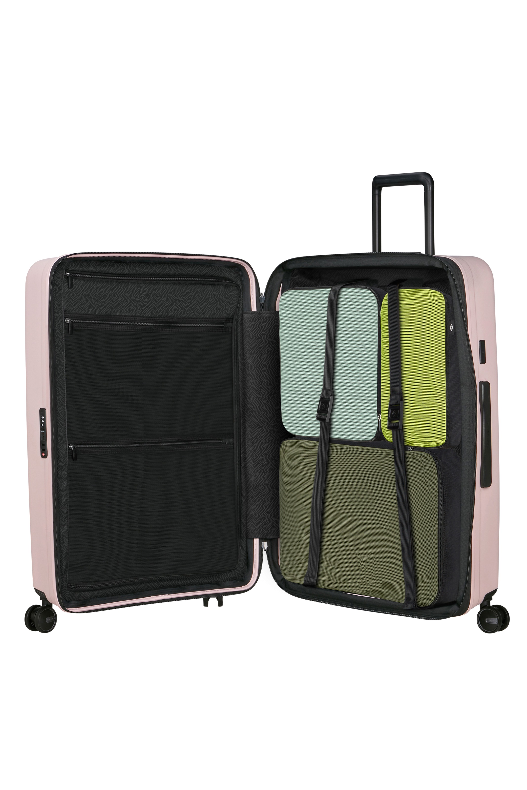 Samsonite Trolley à coque dure »RESTACKD, verschiedene Grössen und Farben« avec sacs de rangement,  99 litre 4 Rollen pour vacances, voyage, congés et voyage d'affaires, avec extension de volume