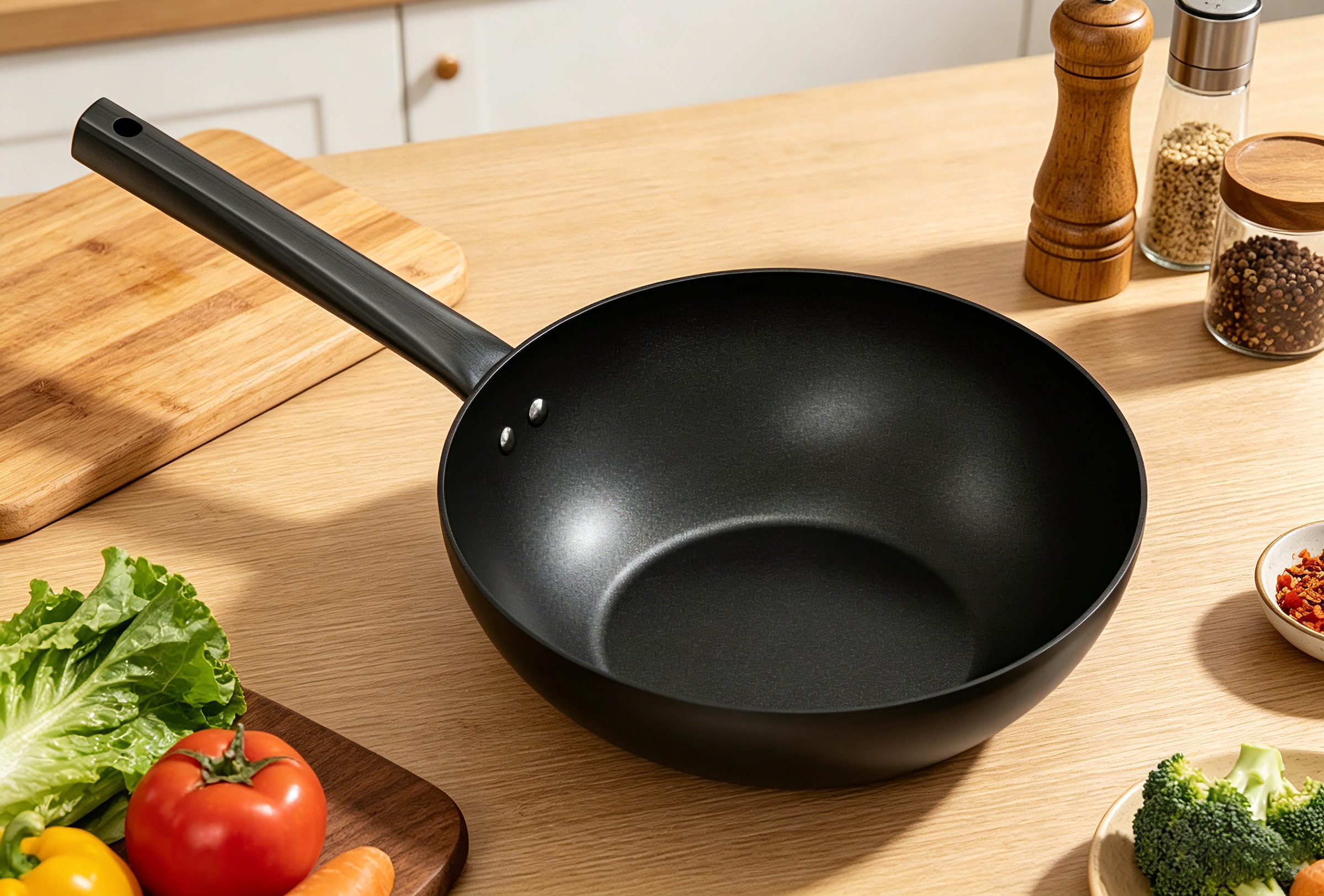 Hanseatic Wok »ALU BASIC« Aluminium 1 tlg. Pfanne mit Antihaftbeschichtung, für alle Herdarten, inkl. Induktion