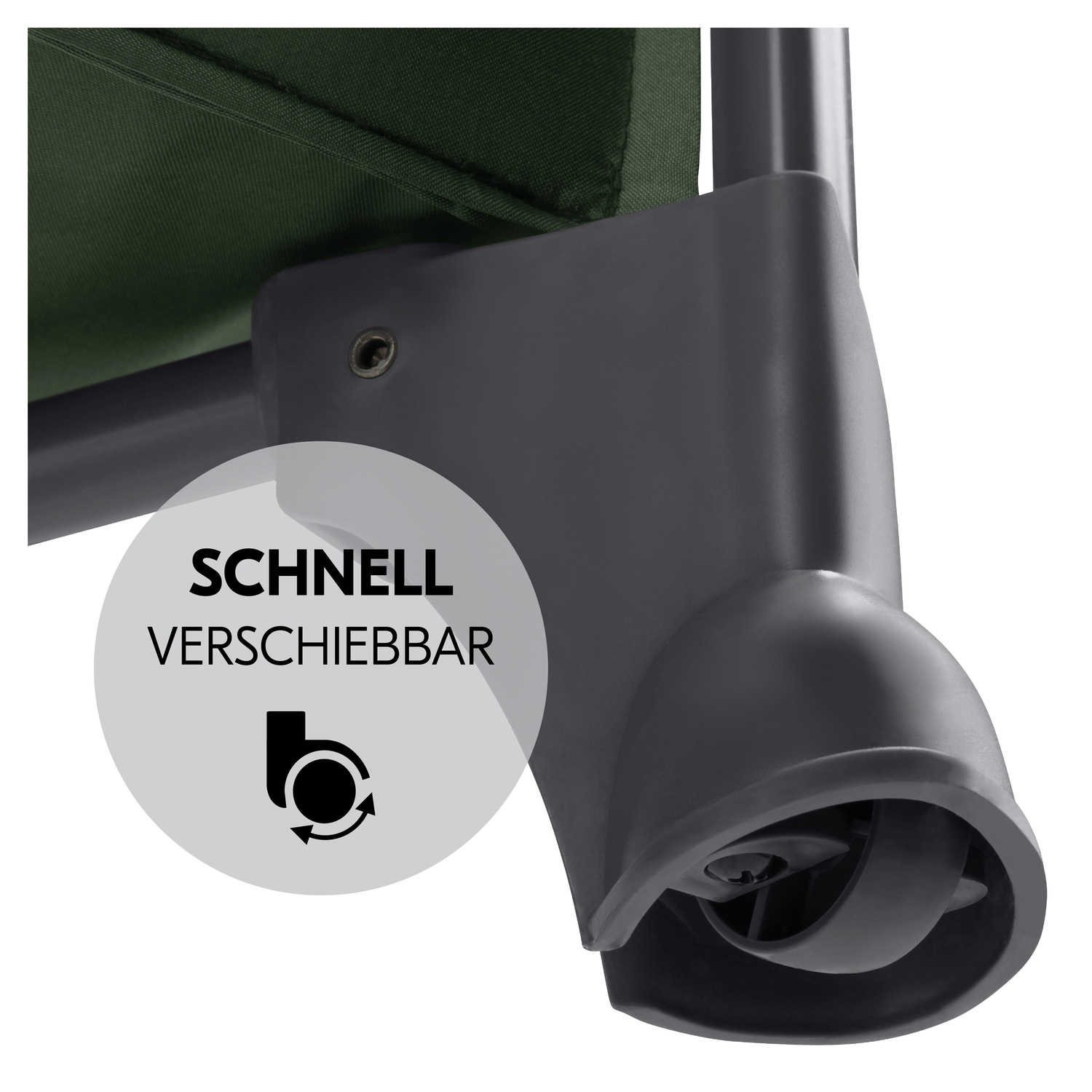 Hauck Baby-Reisebett »Play N Relax Center, darkgreen« inkl. Neugeboreneneinhang, Wickelmulde, Ausstieg, Räder