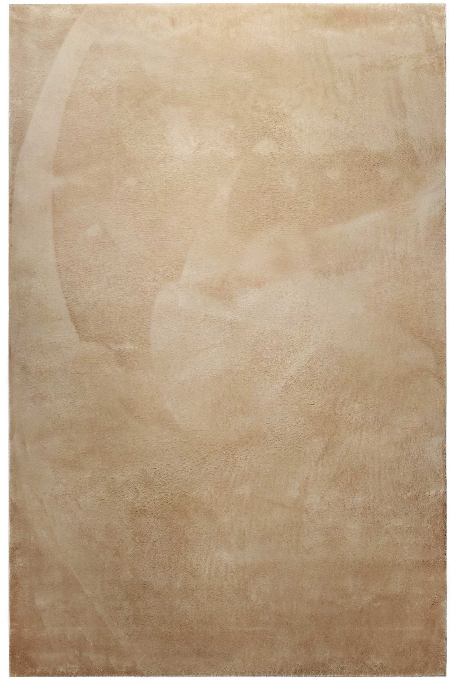 Homie Living Teppich »Lago« rechteckig 19 mm Höhe Kurzflor, Uni Farben, ideal im Wohnzimmer & Schlafzimmer