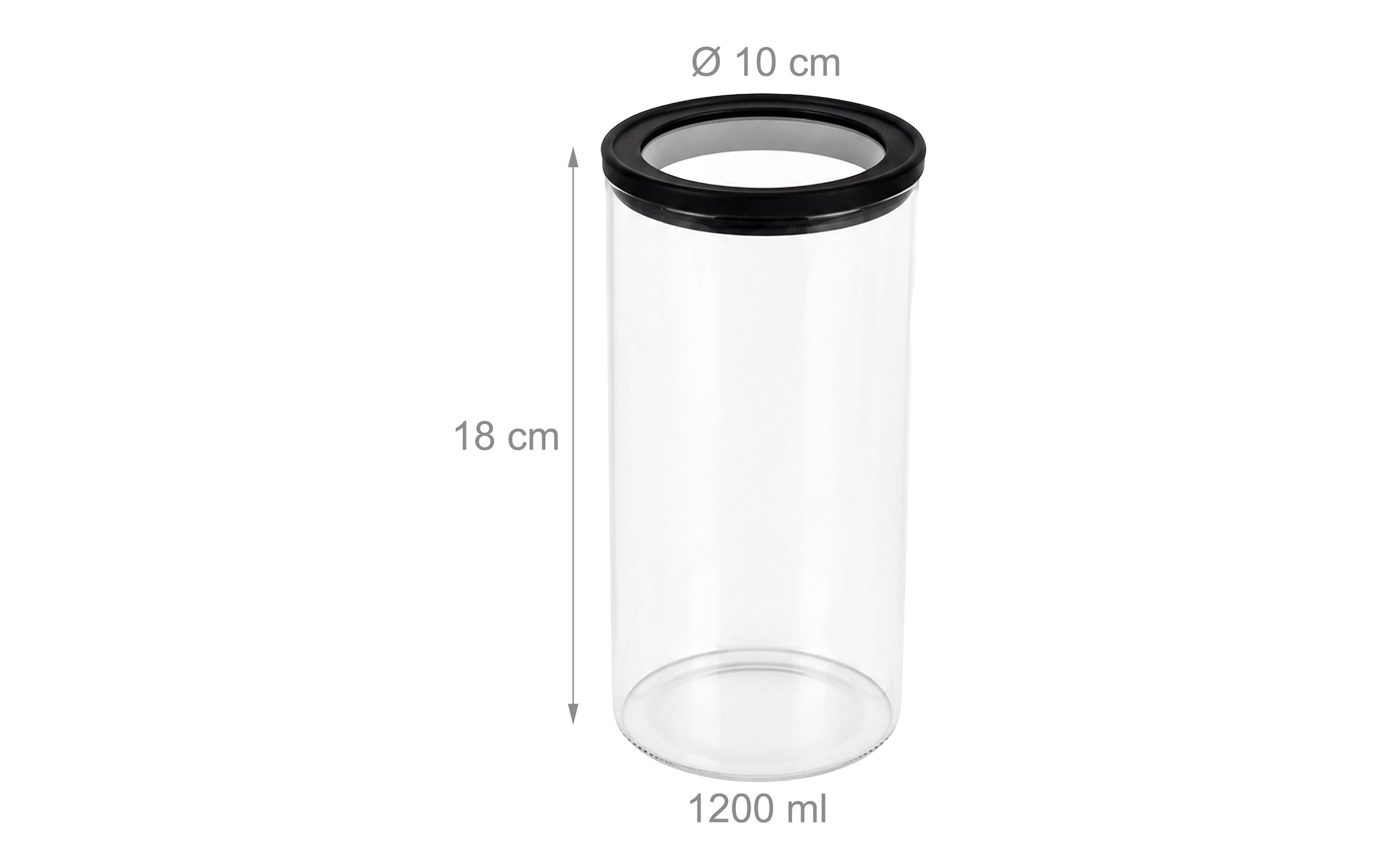 relaxdays Bocal à provisions »1,2 l« compatible lave-vaisselle