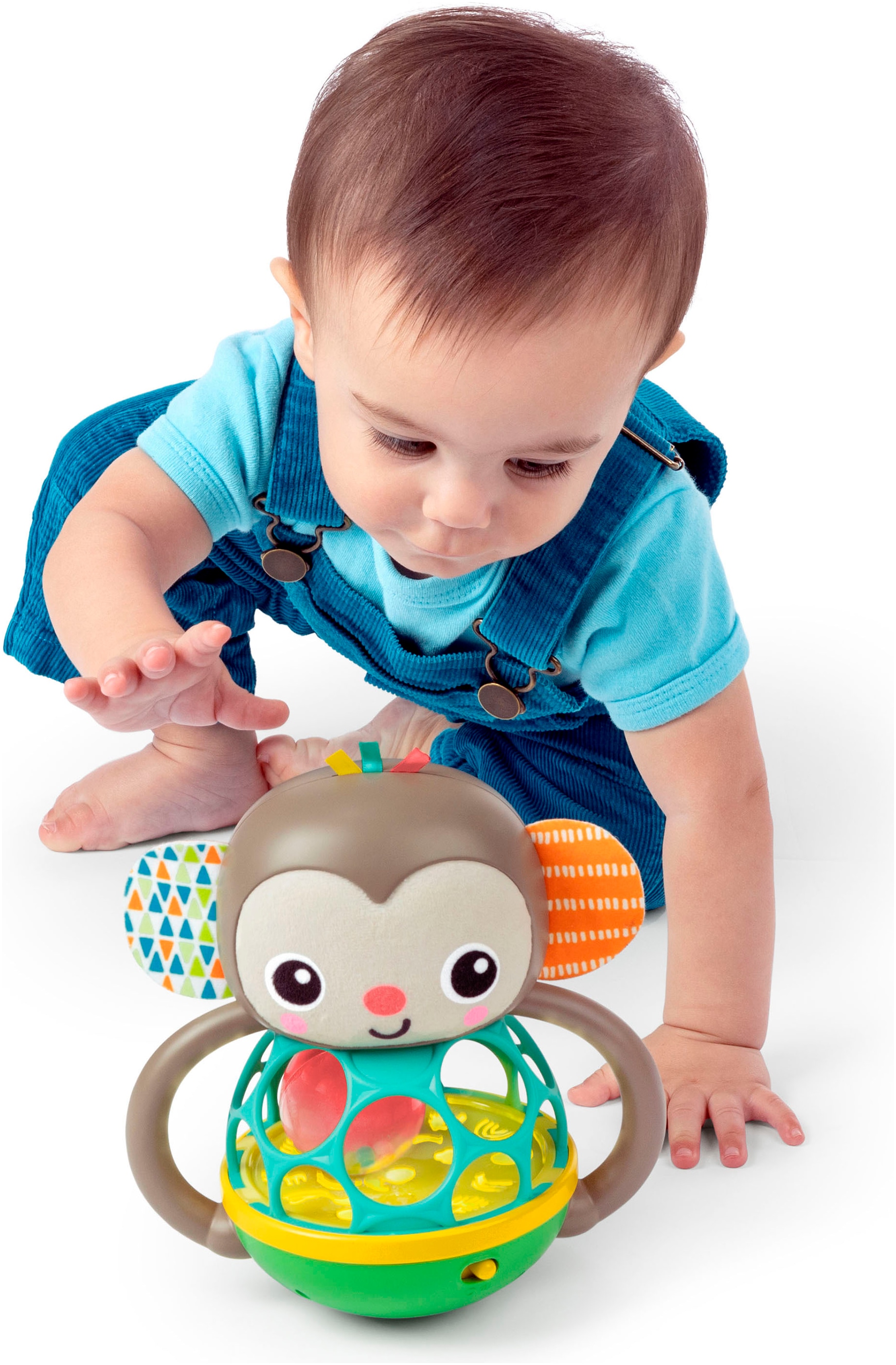 Bright Starts Greifspielzeug »Grab & Giggle Monkey™ Multi-Sensory Toy« mit Sound