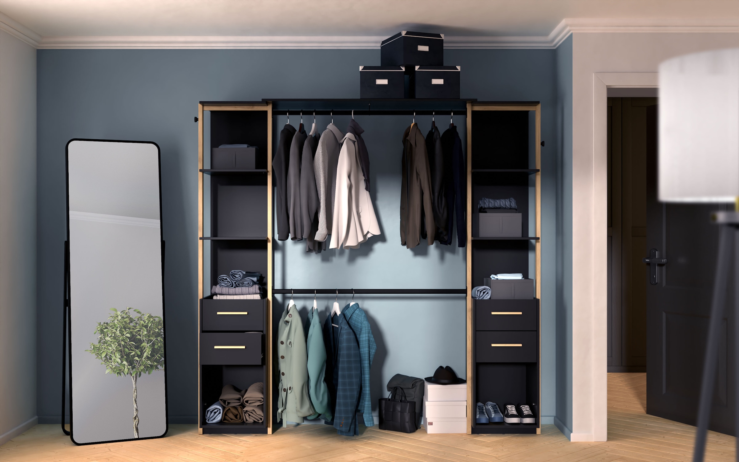 Demeyere GROUP Armoires à vêtements »MOON Schrank Organizer« organisateur d'armoire avec surfaces de rangement