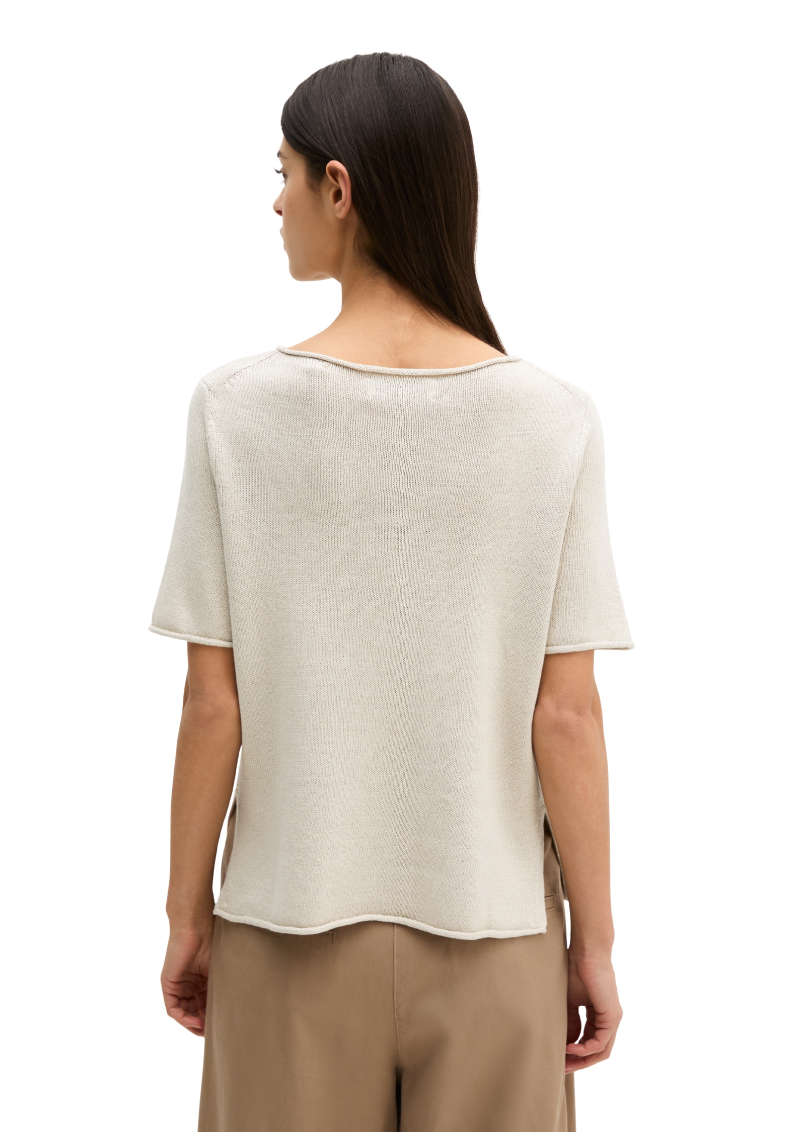 Marc O'Polo Kurzarmpullover regualr fit, mit Rollkanten
