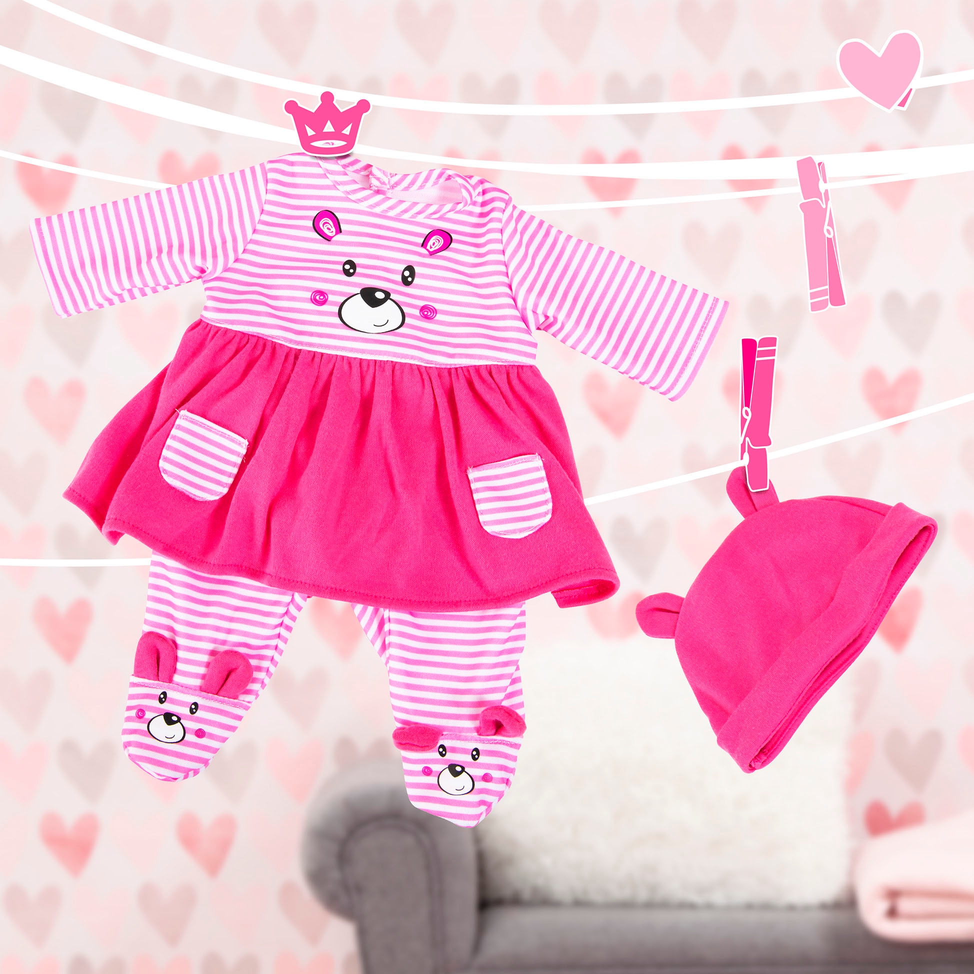 Bayer Puppenkleidung »Kleid/Hose 46 cm«