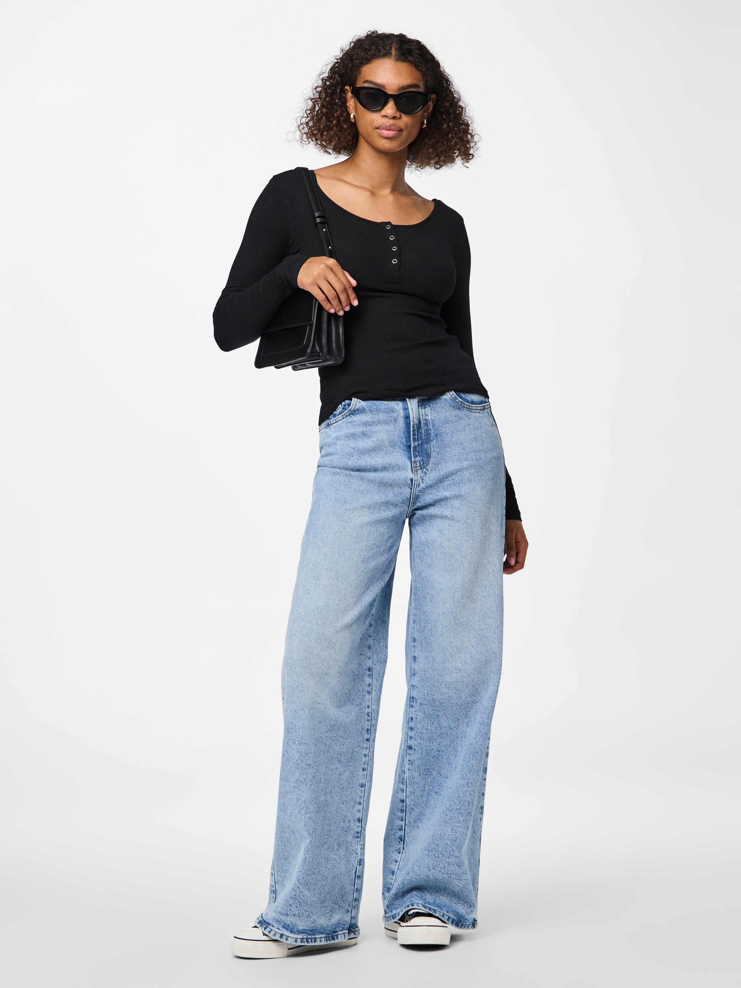 pieces Langarmshirt »PCKITTE LS TOP NOOS BC«