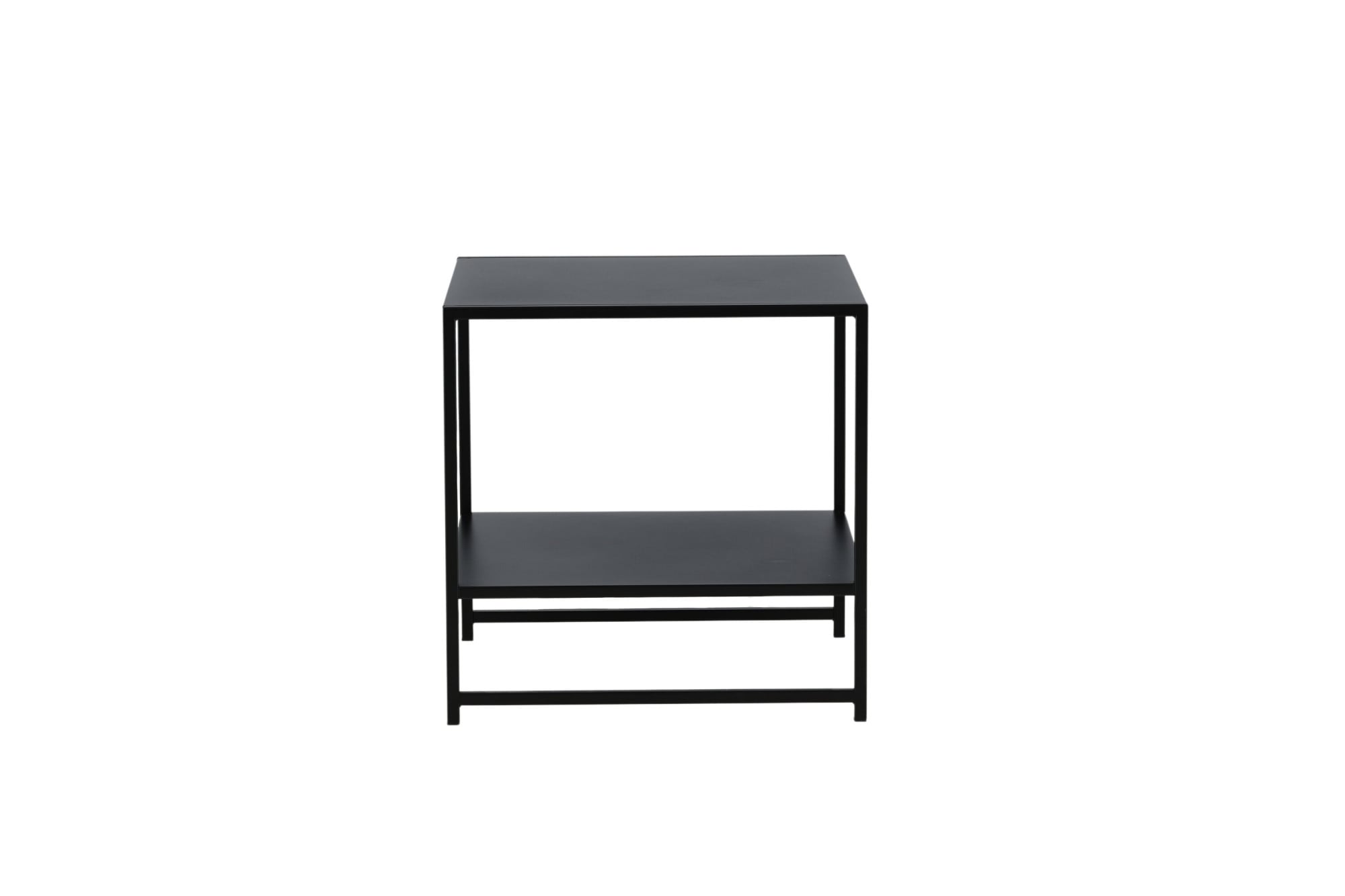 Venture Home Table d'appoint »Staal, Beistelltisch mit Ablageboden, 50 × 50 cm« Table de salon, revêtement en poudre, élancée, sophistiquée, moderne
