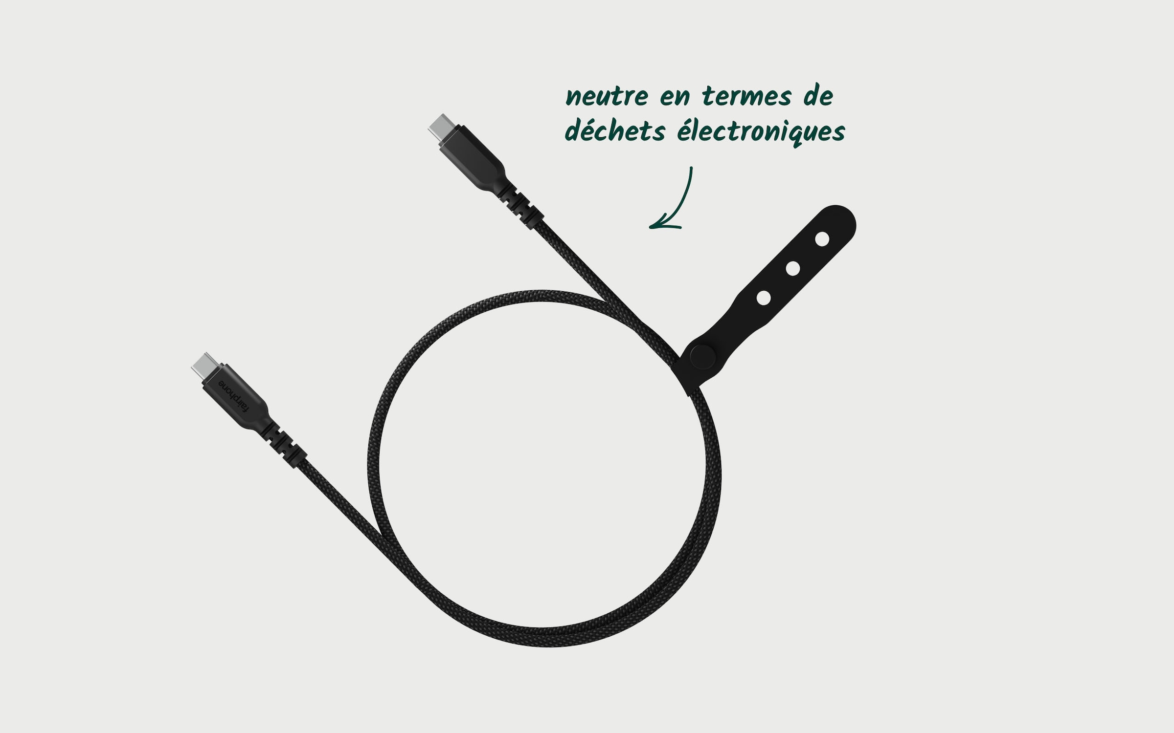Fairphone Câble pour smartphone »USB-C 3.2 Long Life Lade- und Datenkabel (20 Gb/s) 1 m« 100 cm