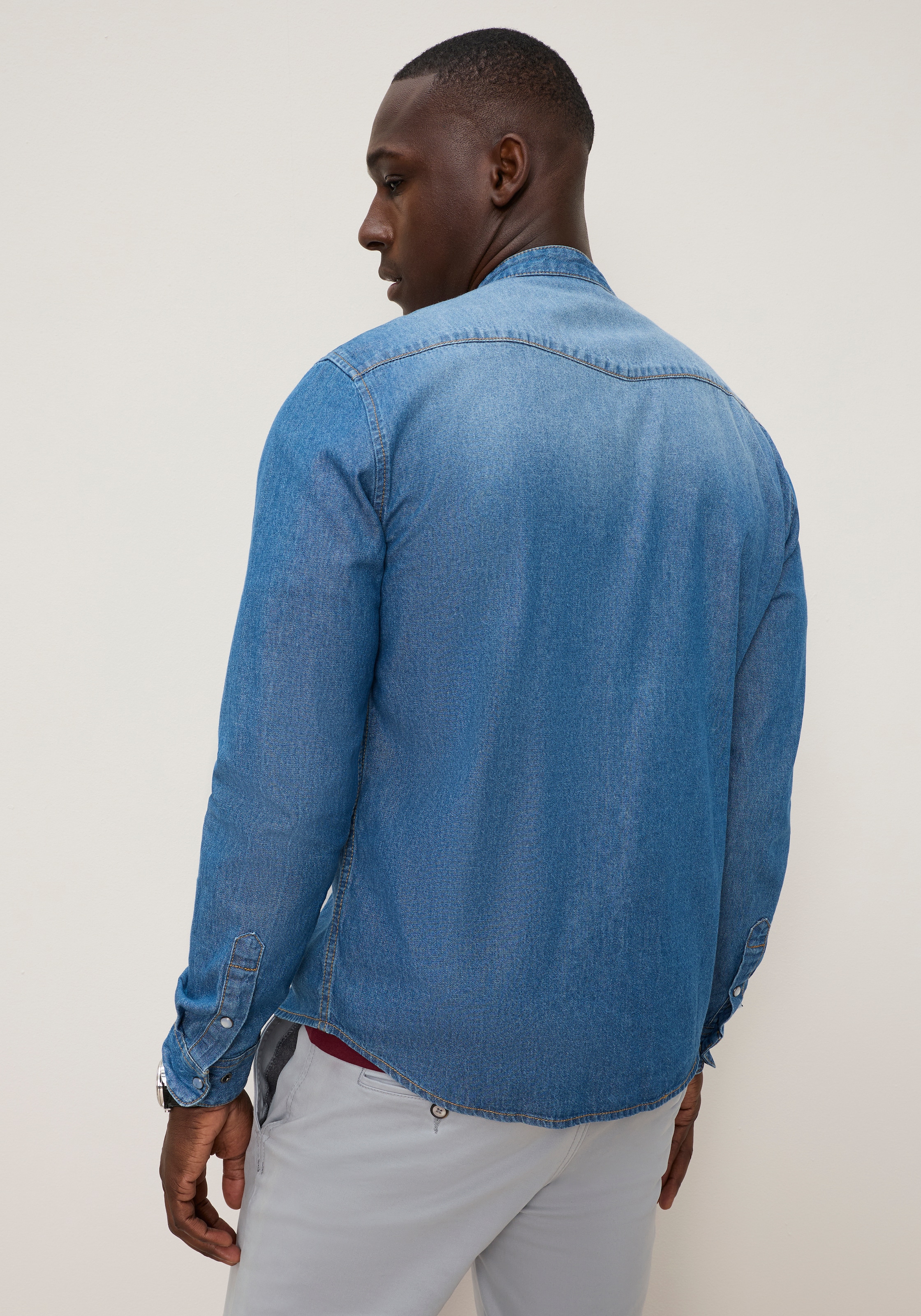 DELMAO aus Baumwolle in Denim-Qualität, mit Stehkragen