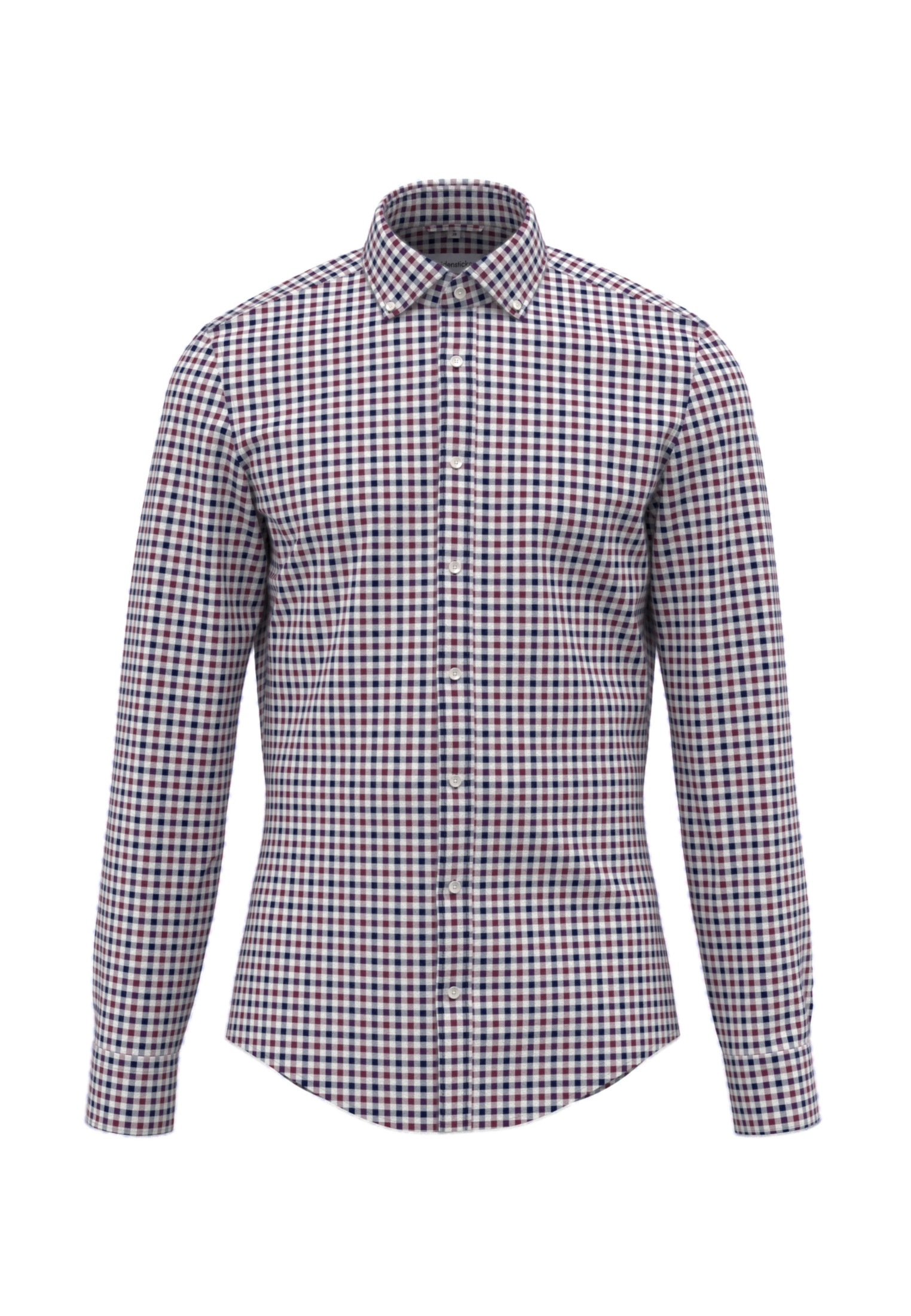 seidensticker Flanellhemd »Shaped« Shaped 1/1 Button-Down-Kragen Karo