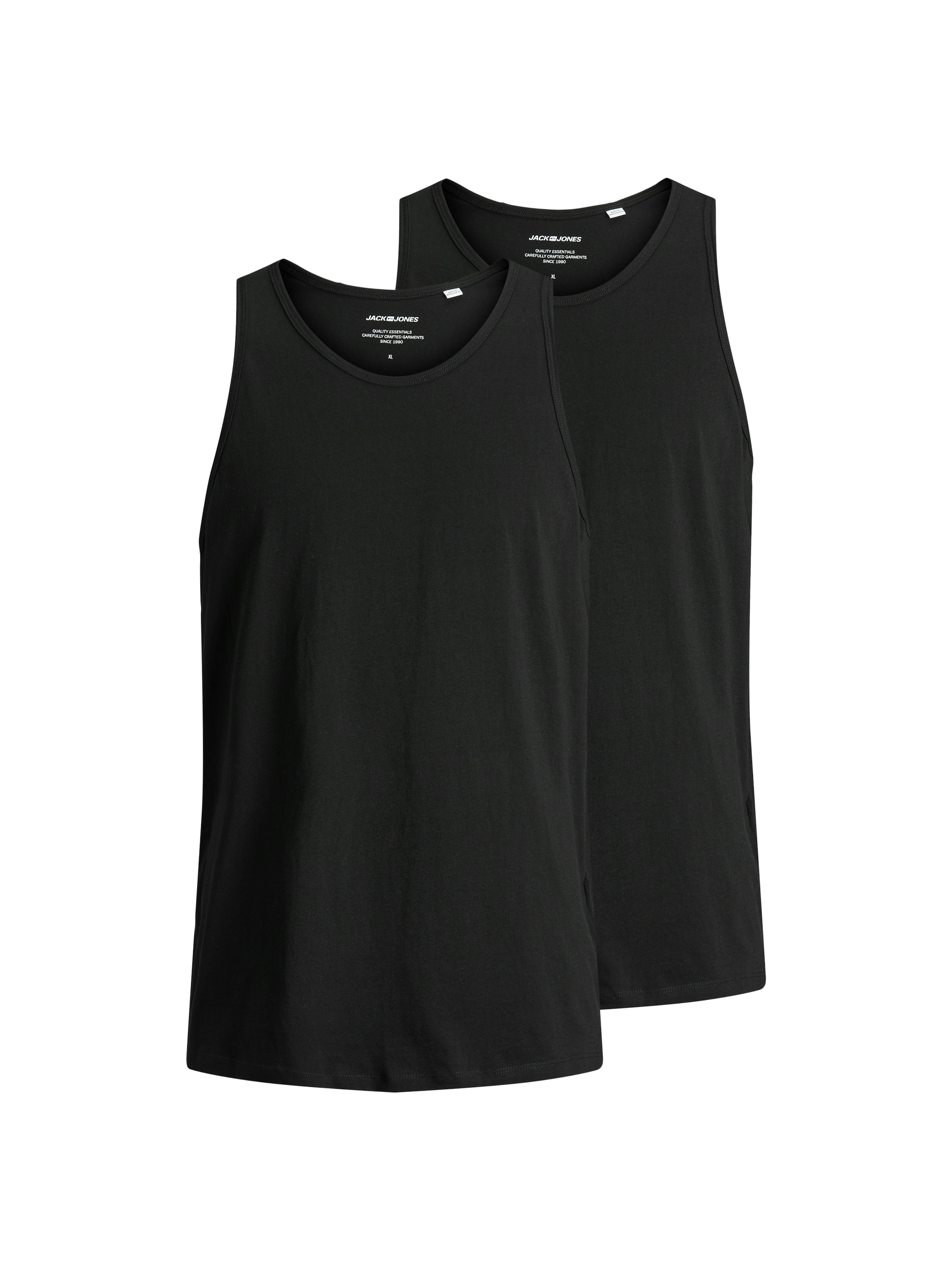 Jack & Jones Muskelshirt »JACBASIC TANKTOP 2 PACK NOOS«, 2 Stk. unifarben, modisch, regular fit, Baumwolle, Rundhals
