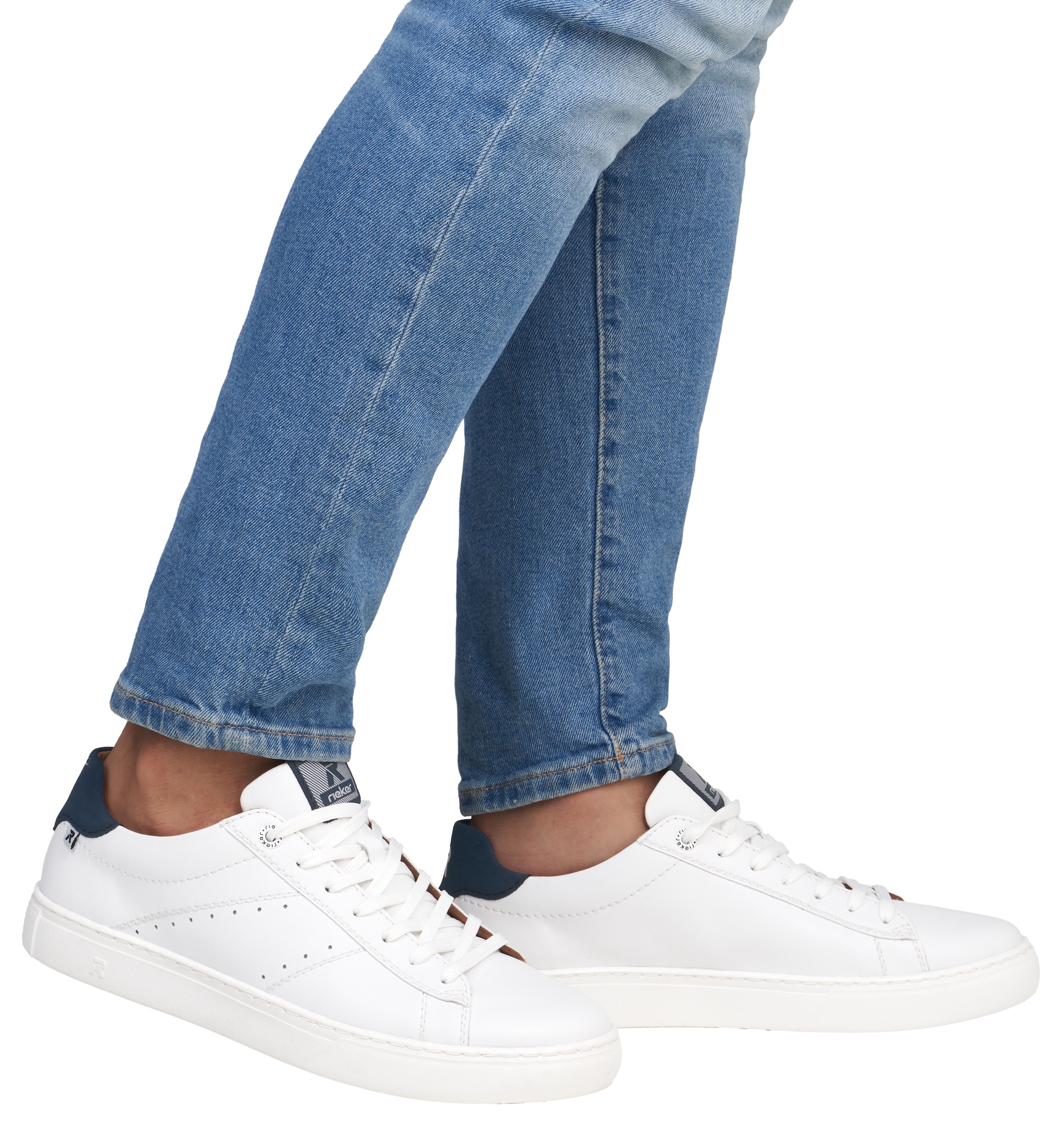 RIEKER Sport Sneakers  mit Leder-Innenfutter, Freizeitschuh, Halbschuh, Schnürschuh