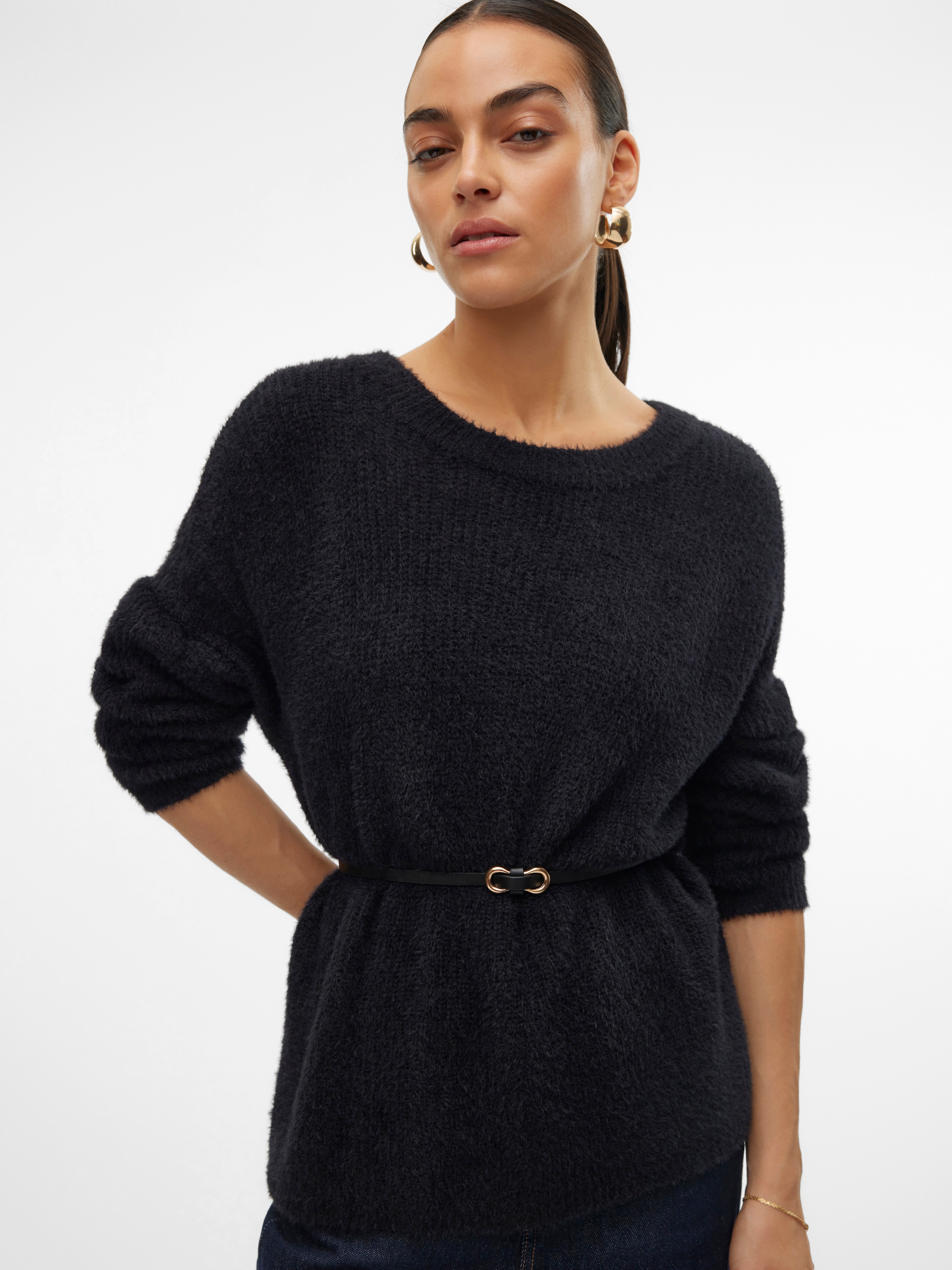 Vero Moda Strickpullover »VMPUFF LS O-NECK PULLOVER BOO«