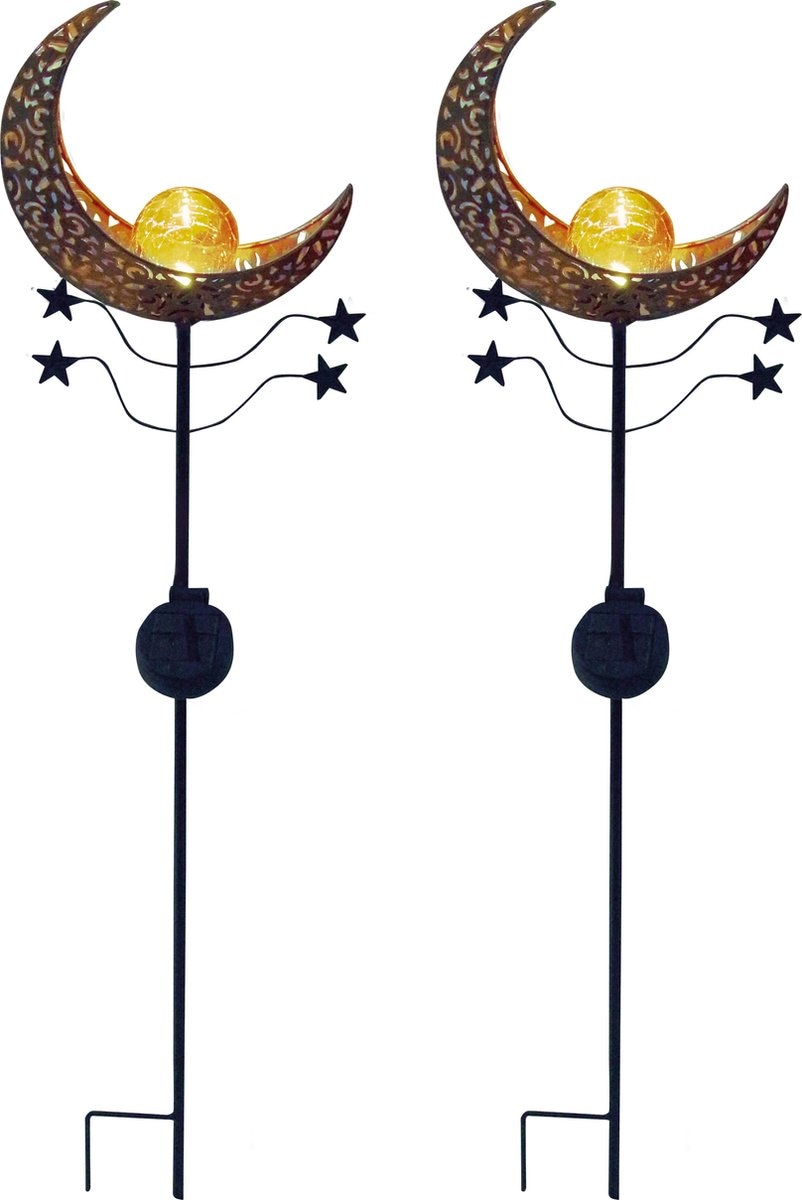 LUXFORM Gartenleuchte »Solar-Erdspiess-Gartenlampe - Mandala - 2 Stück« LED-Modul 2 Stk. Dekoratives Gartenornament