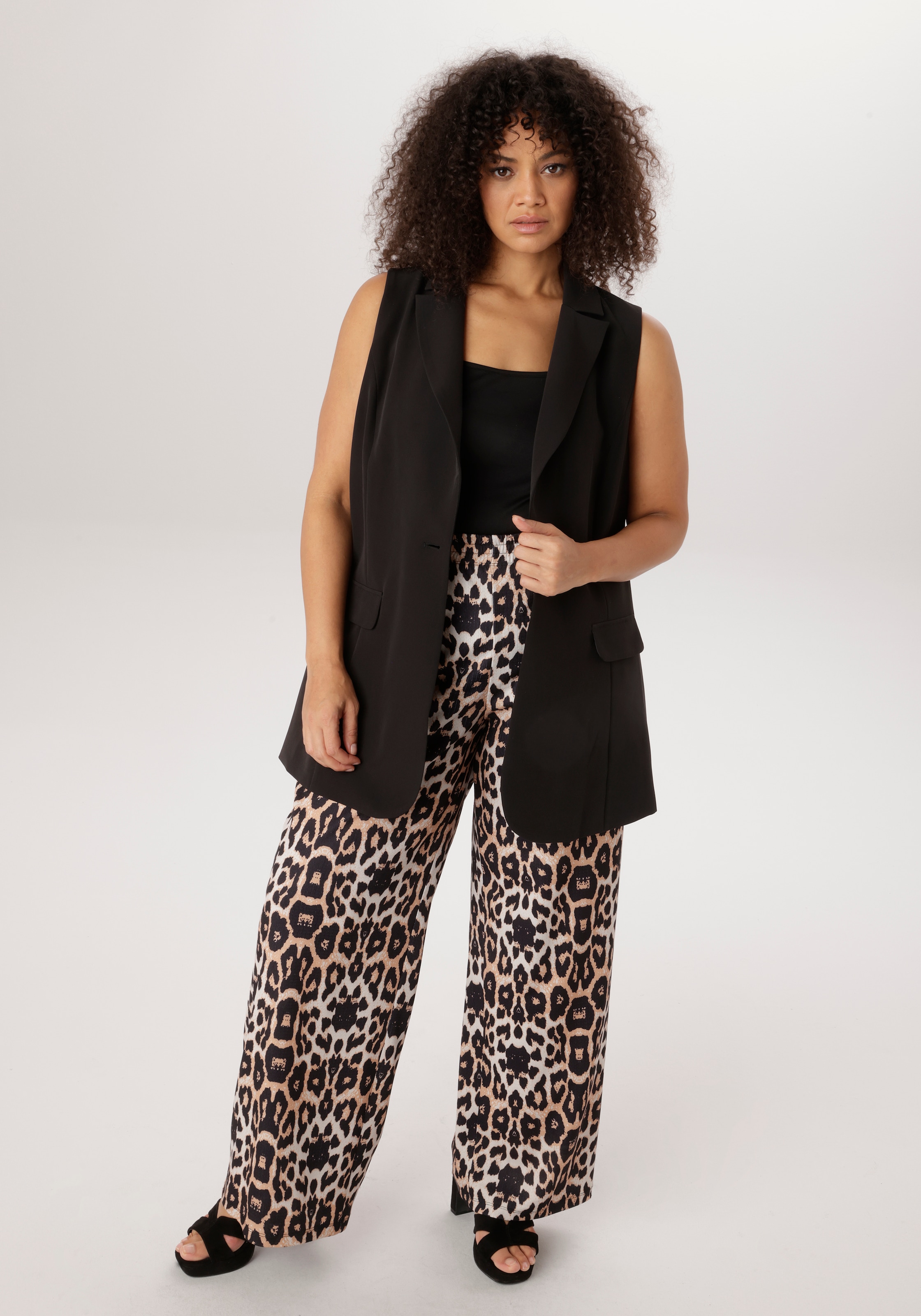 Aniston PLUS Schlupfhose  in trendigem Leoprint - NEUE KOLLEKTION