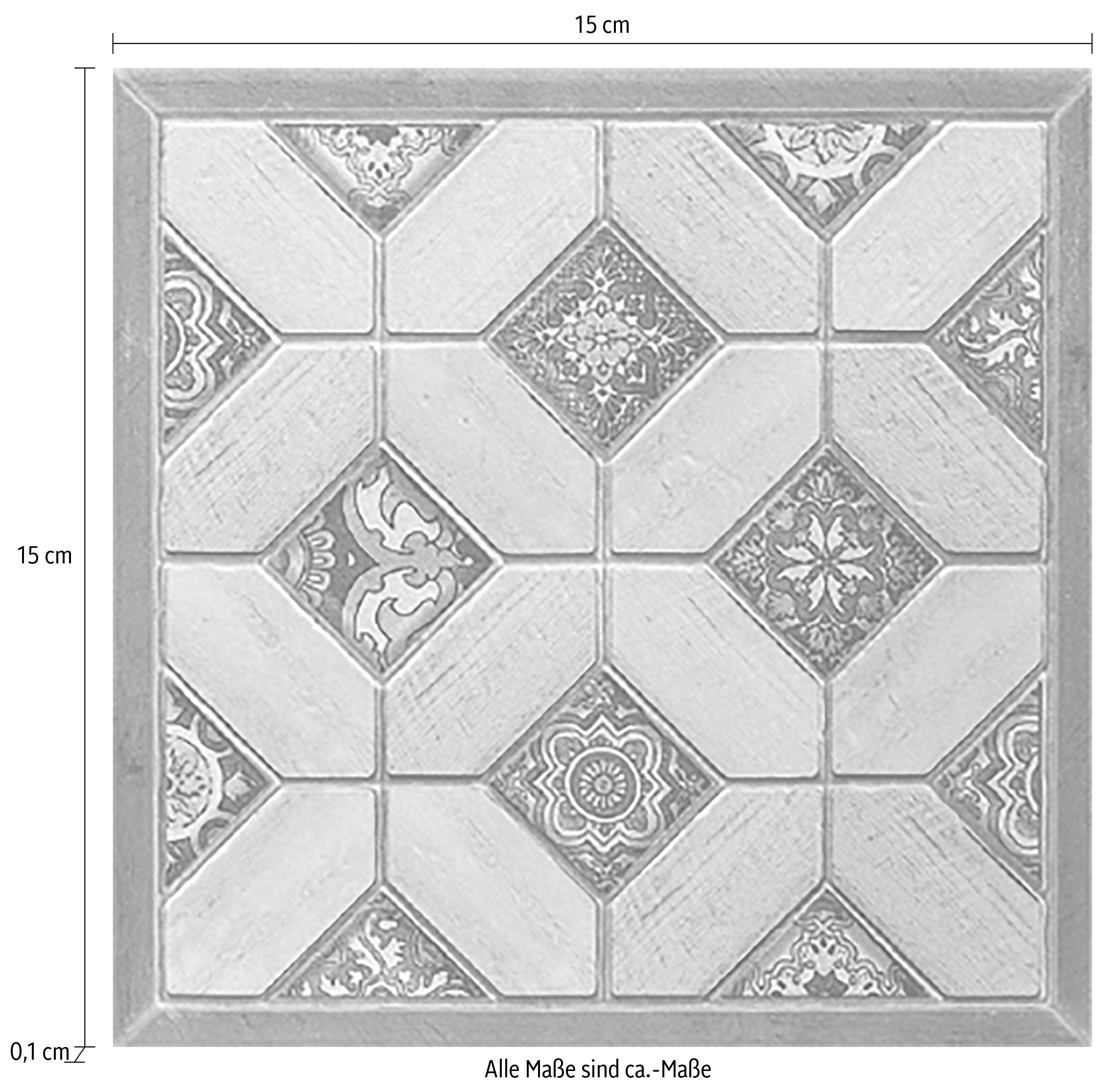 queence Autocollants pour carrelage »Vierecke« Stickerfliesen, selbstklebend, Sticker, 12er Set