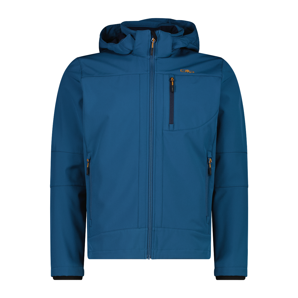 CMP Veste softshell avec capuche avec col montant, triple couche, déperlant, coupe-vent
