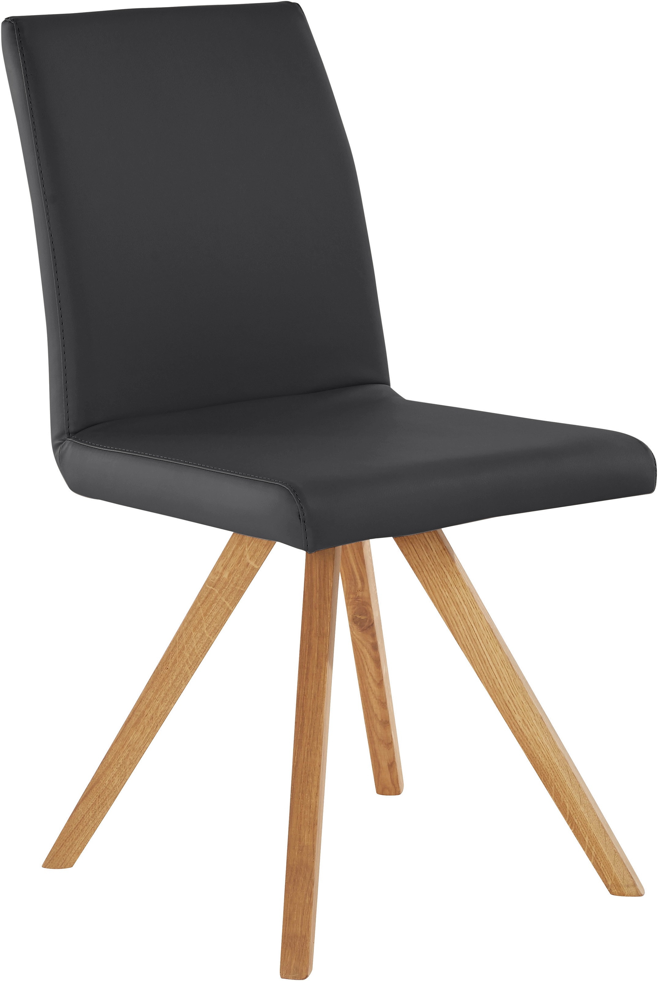 Home affaire Schalenstuhl »Rio« (Set) 2 Stk.Bezug in Kunstleder oder Strukturstoff und das Gestell ist Eiche geölt