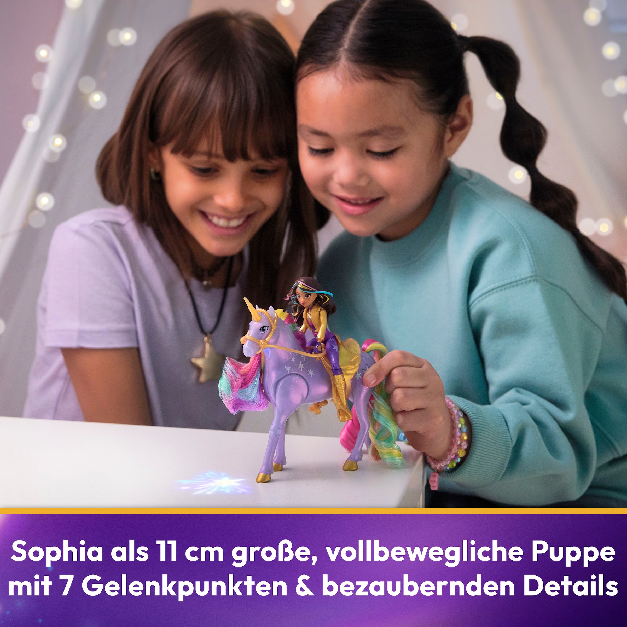 Spin Master Anziehpuppe »Unicorn Academy - Small Doll & Unicorn - Sophia & Light Magic Wildstar«