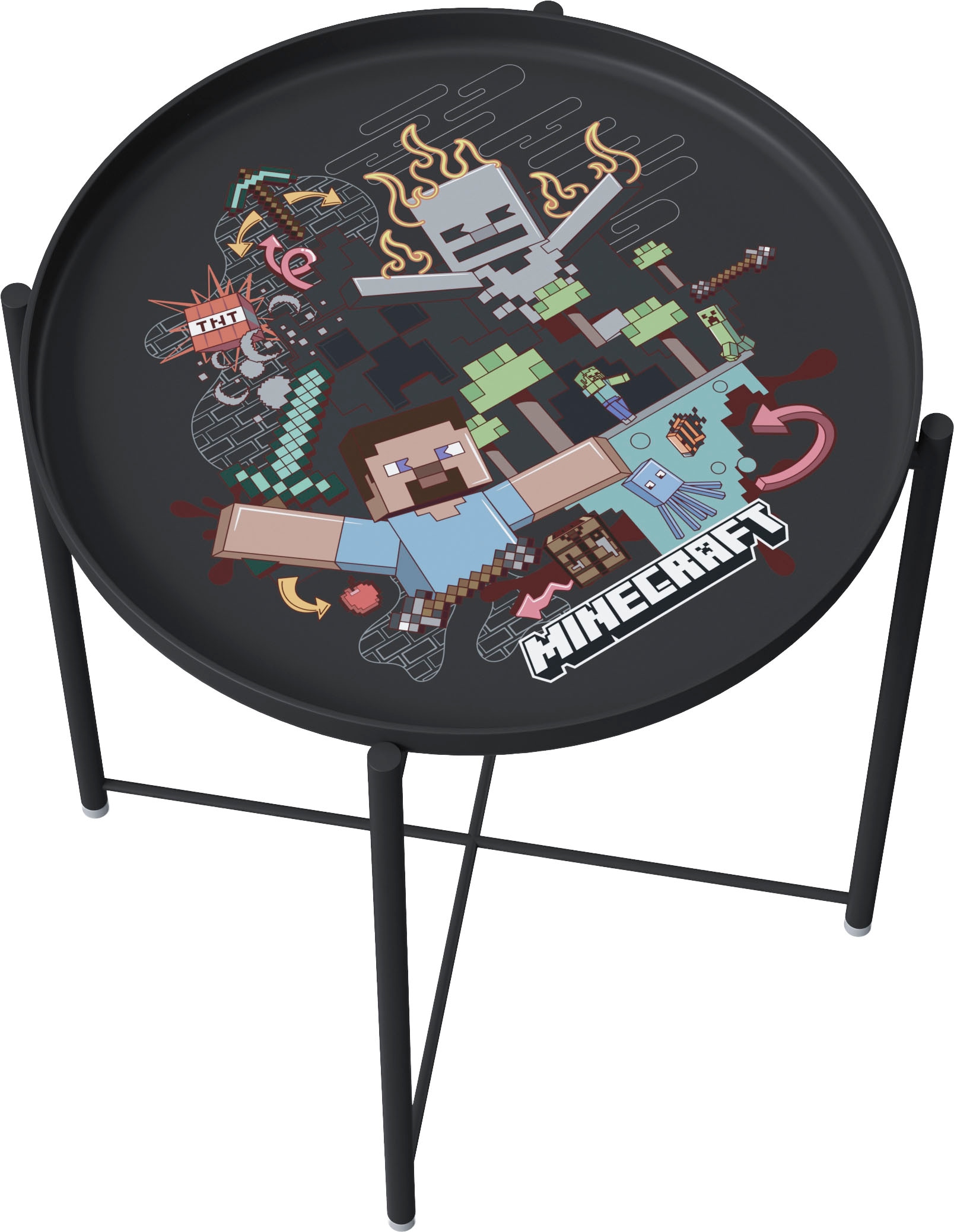 Phoenix Table d'appoint plateau/tablette amovible