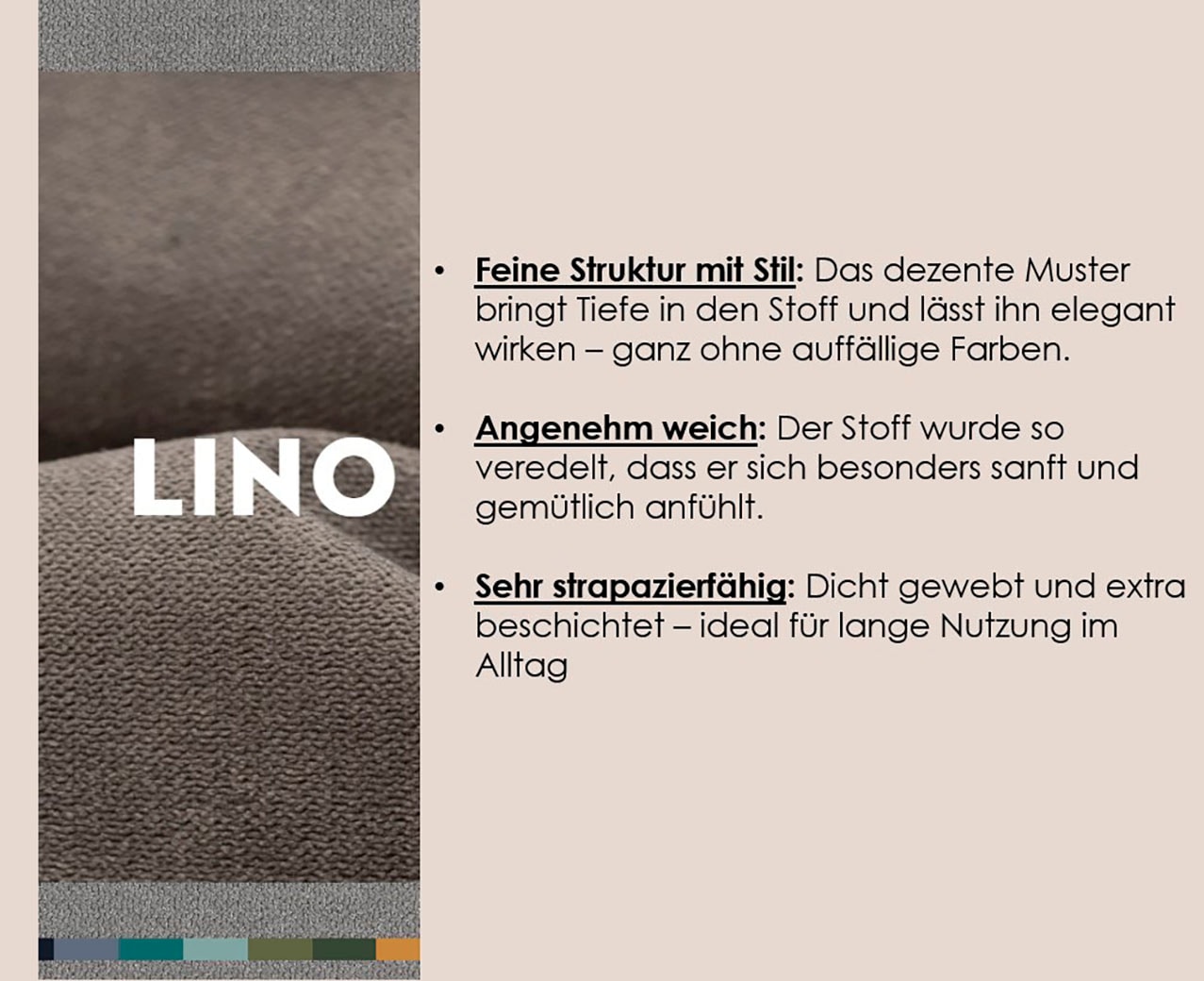 TRENDMANUFAKTUR Tabouret »Wien, XXL Polsterhocker, passende Ergänzung zur Serie« en velours côtelé tendance, largeur généreuse de 112 cm