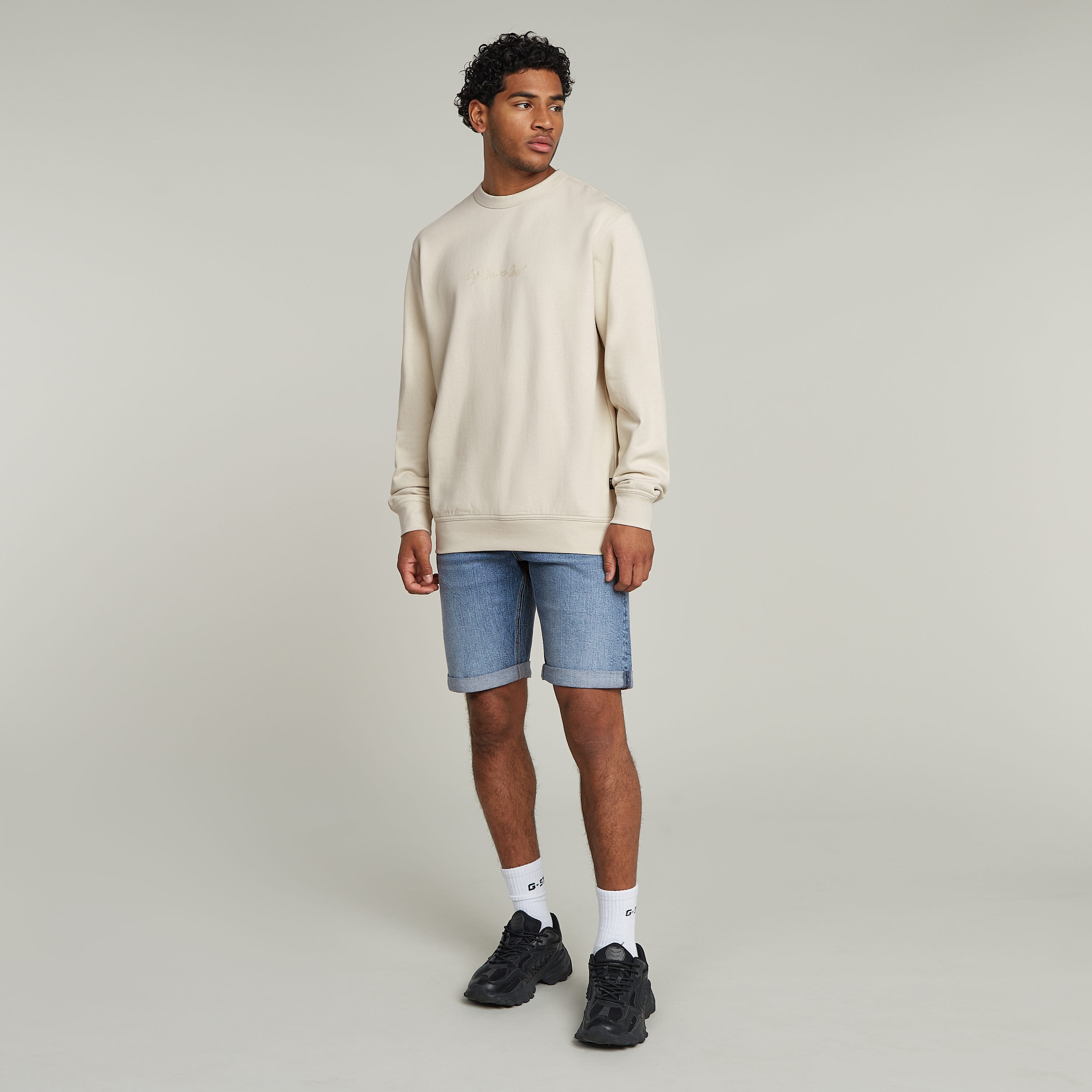 G-STAR Short en jean »Mosa« mit Umschlagsaum