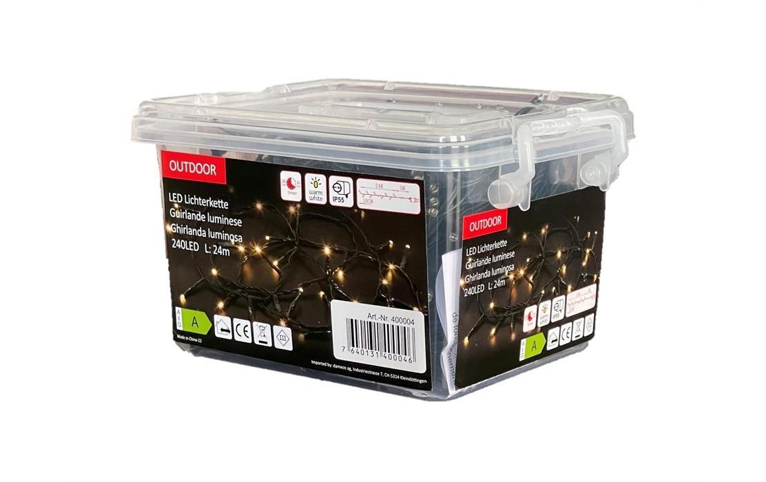   LED-Lichterkette »Dameco 240 LED, 24 m, Outdoor« 240 Stk.-flammig