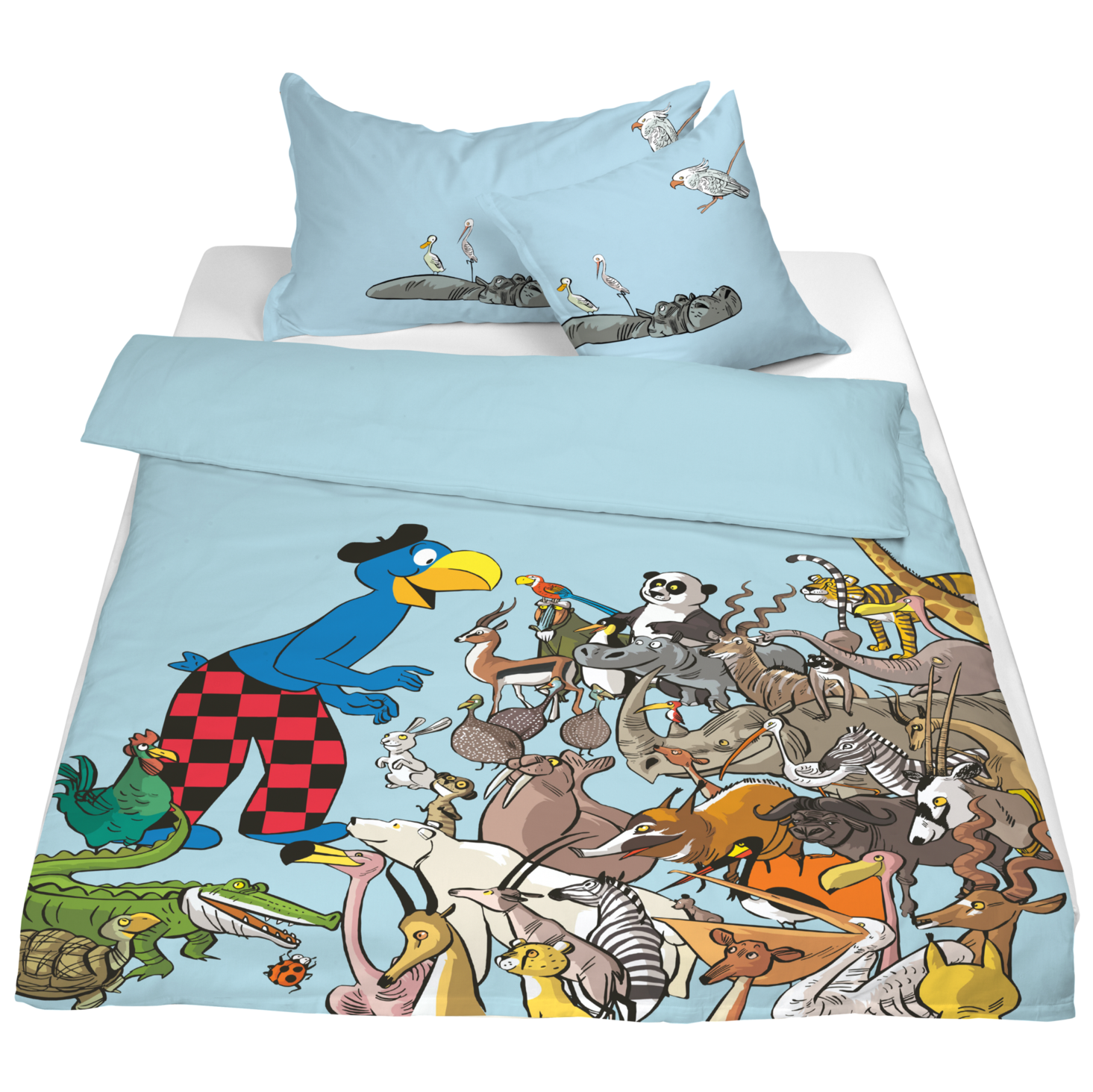 Globi Linge de lit pour enfants »Globi Tiere« 2 pièces tlg.