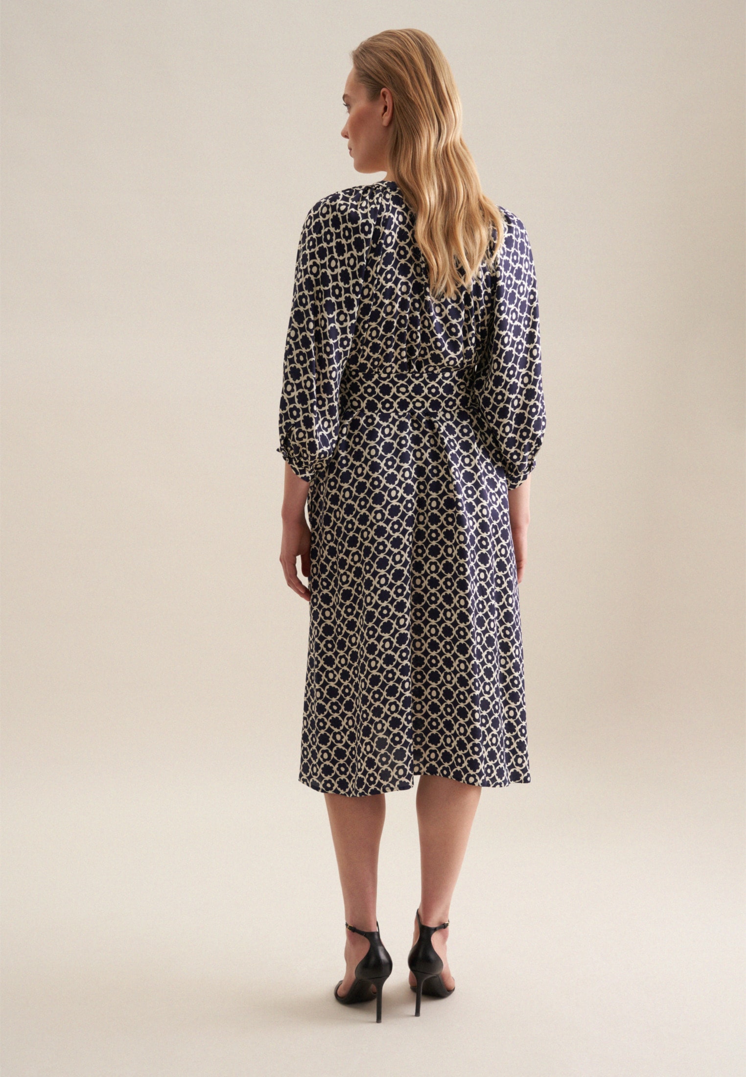 seidensticker Robe d'été »Schwarze Rose« 3/4 Rundhals Druck