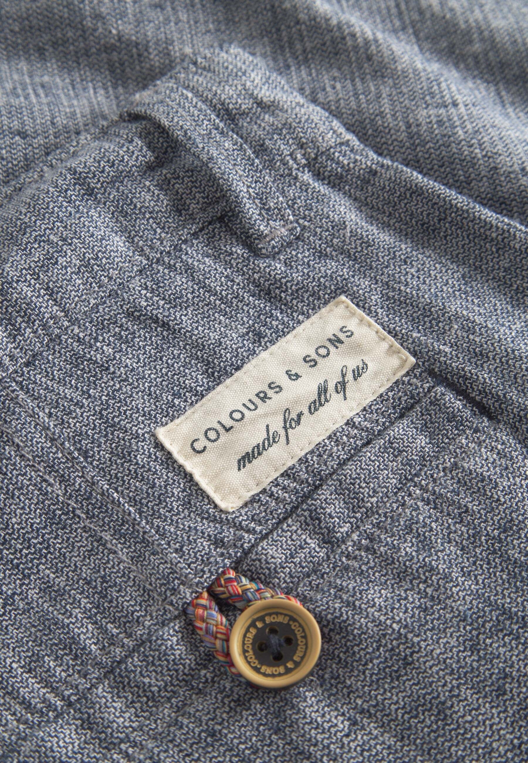 colours & sons Leinenhose »colours & sons Shorts Linen Blend Check«