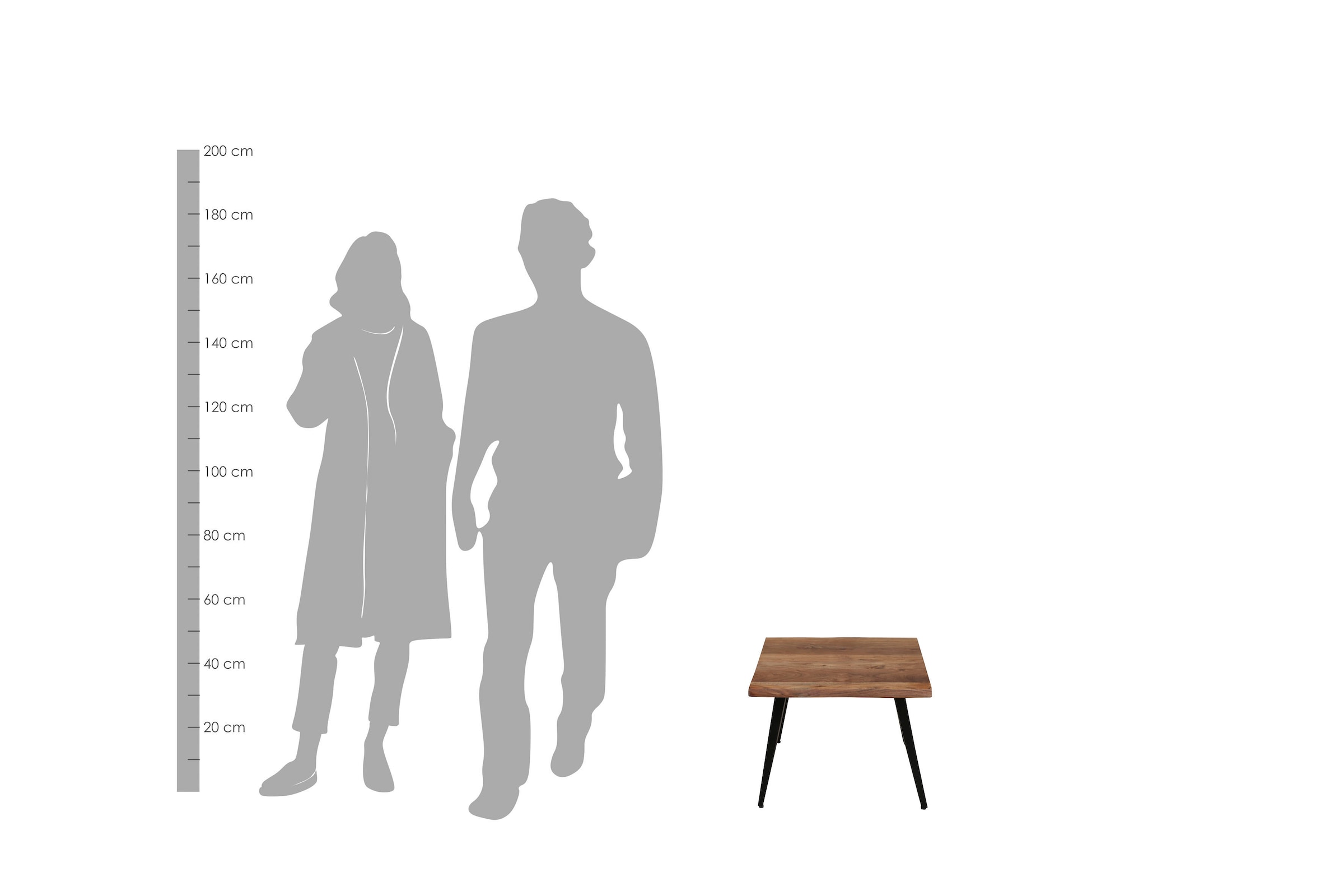 byLIVING Couchtisch »Caddy« Tischplatte mit Baumkante, Breite 110 oder 60 cm