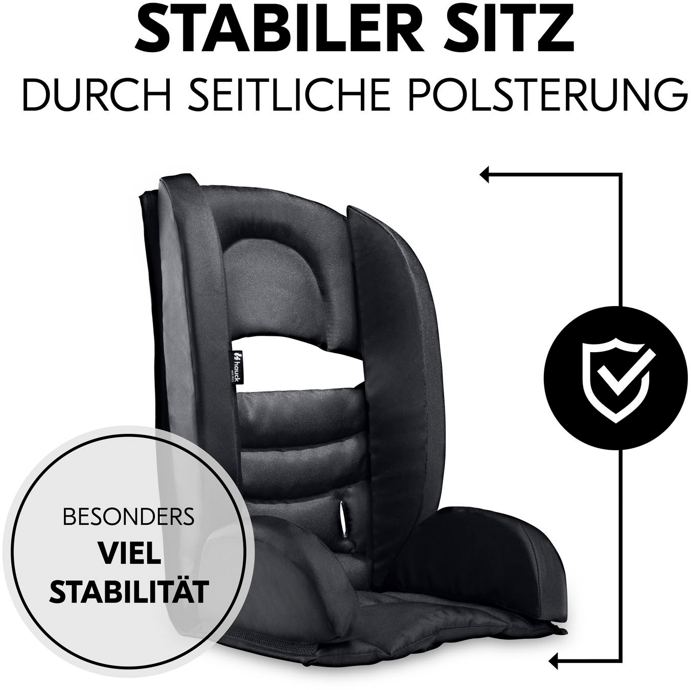 Hauck Sitzverkleinerer »Sitzverkleinerer für Fahrradanhänger, Black« universal