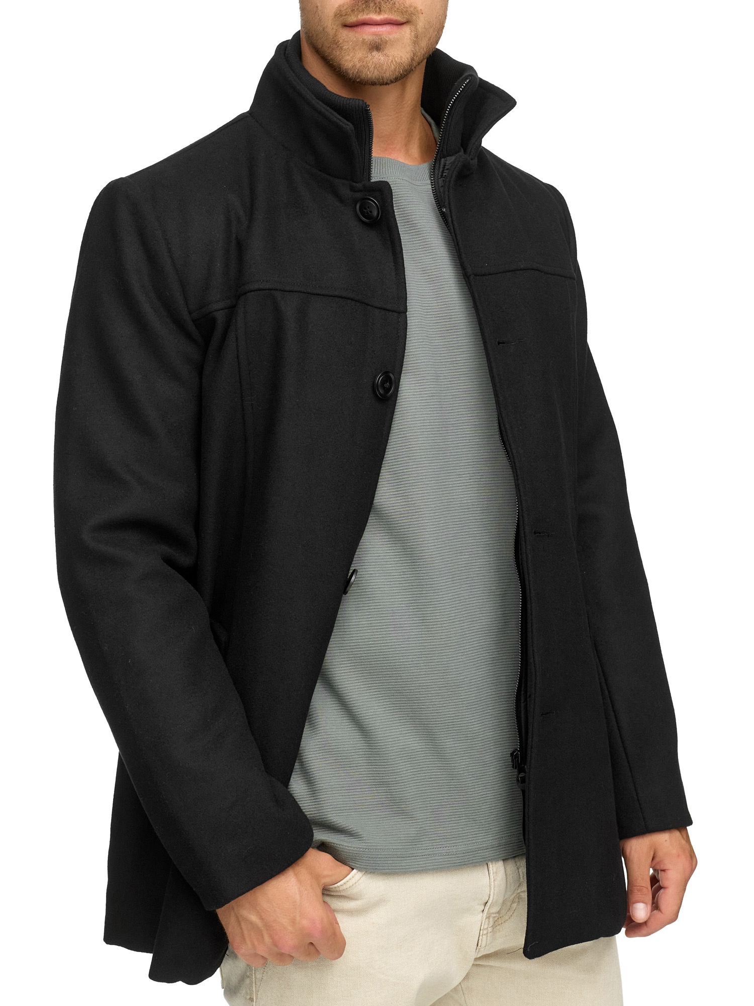 Indicode Veste en laine »INLunik« ohne Kapuze