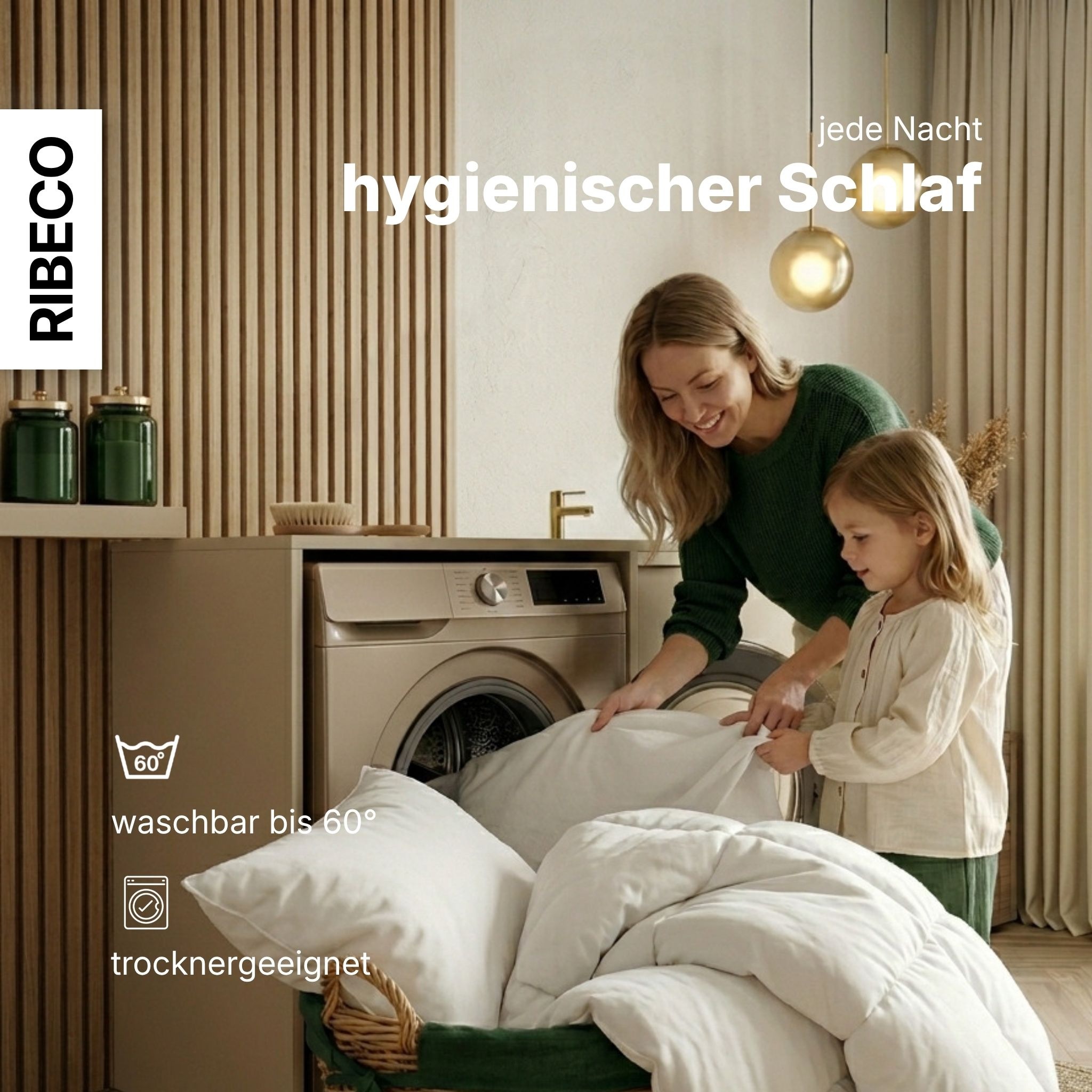 RIBECO Daunenbettdecke »Johanna, Bettdecke in 135x200 und 155x220cm und weiteren Grössen« leicht Füllung 80Daunen20Federn 1 Stk. tlg. Topseller, Daunen und Federn, Daunendecke, Federdecke, Made in Germany