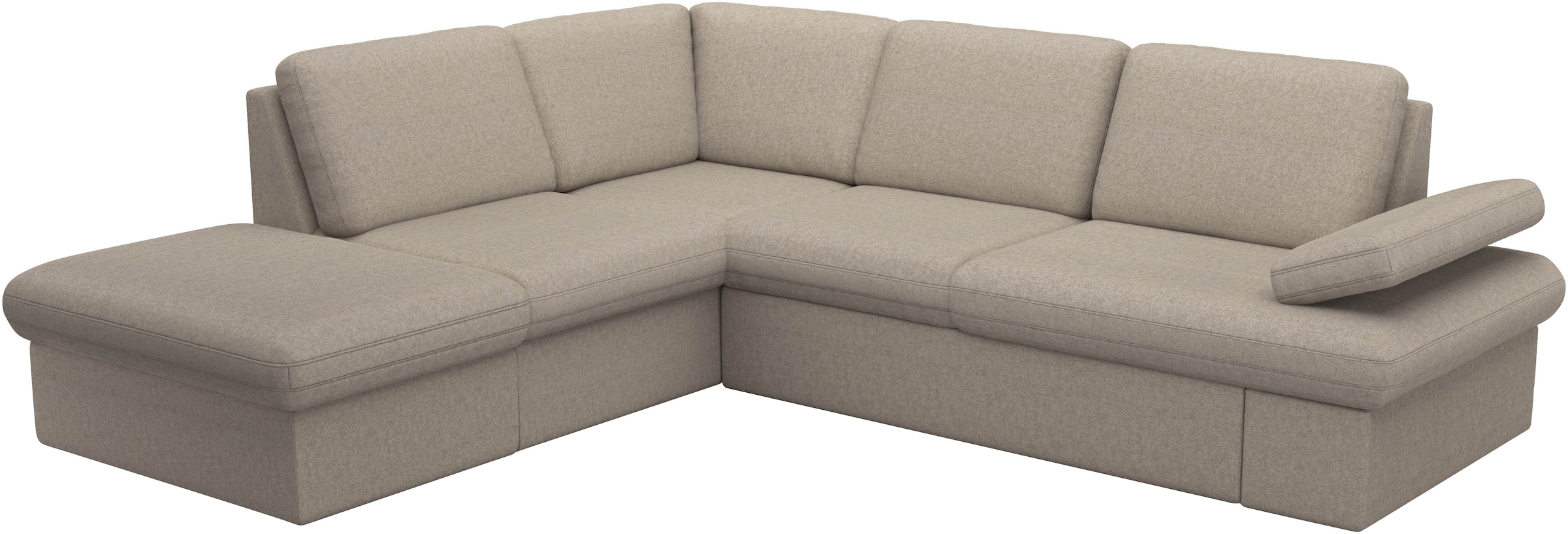 sit&more Ecksofa »Moreno L-Form, B: 238 cm« mit Armteilverstellung, optional Bettfunktion