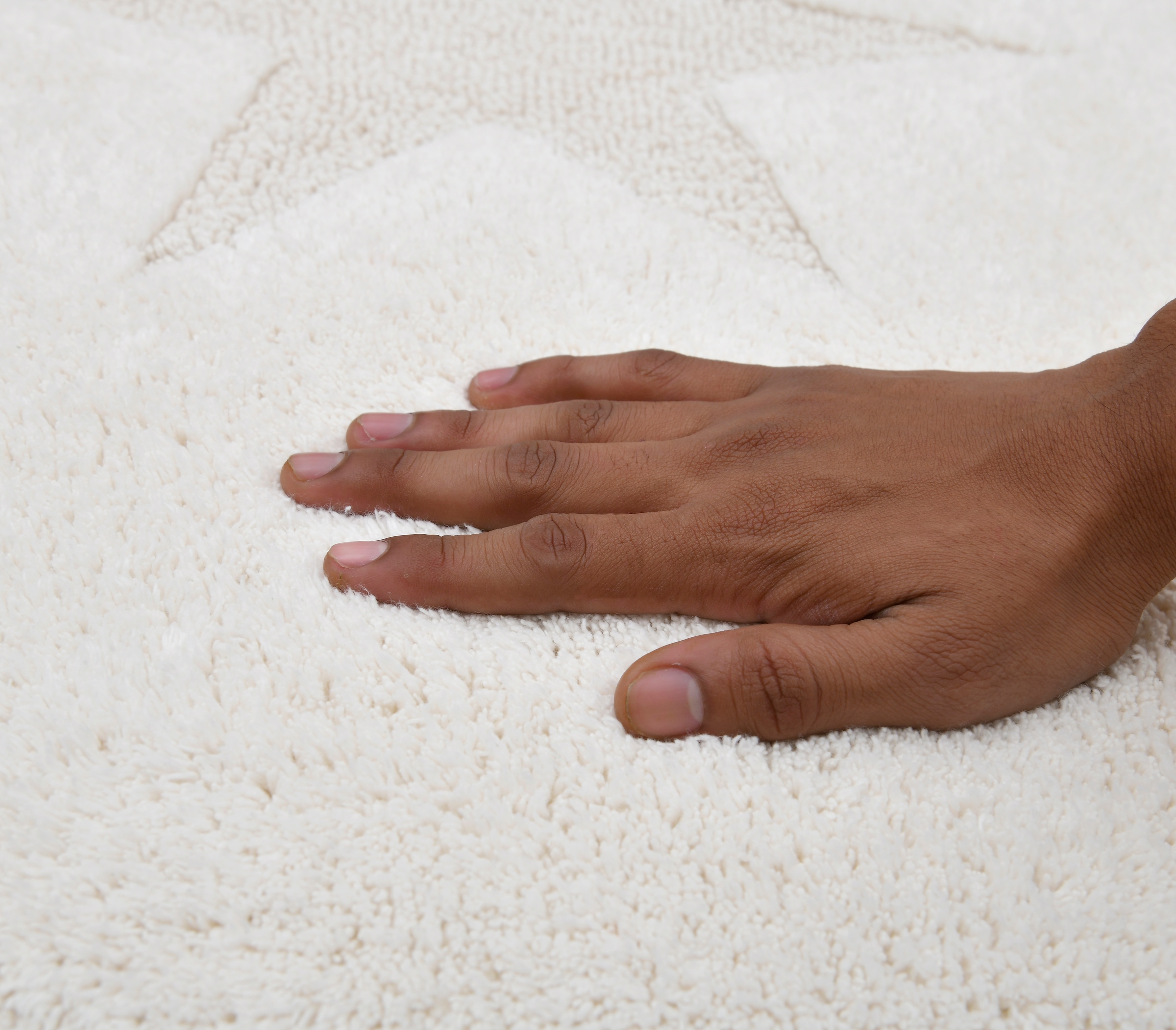 GOODproduct Tapis de bain »Marie, Badvorleger, Badezimmer Teppich« Höhe 13 mm revêtement antidérapant Résistant | compatible chauffage au sol tapis de bain, motif étoile, structure relief, aussi en set