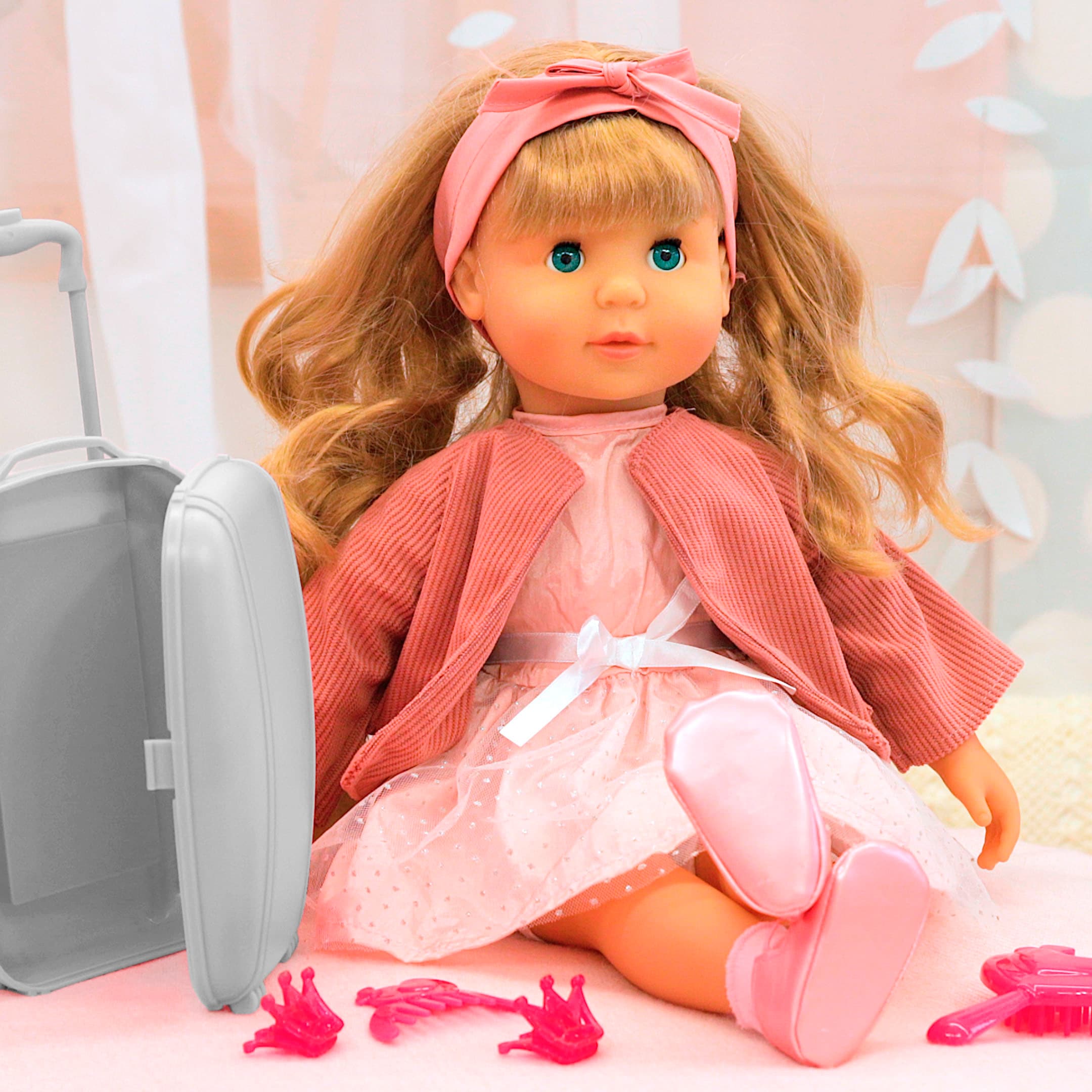 Bayer Stehpuppe »Charlene, 46 cm, altrosa« mit Funktion